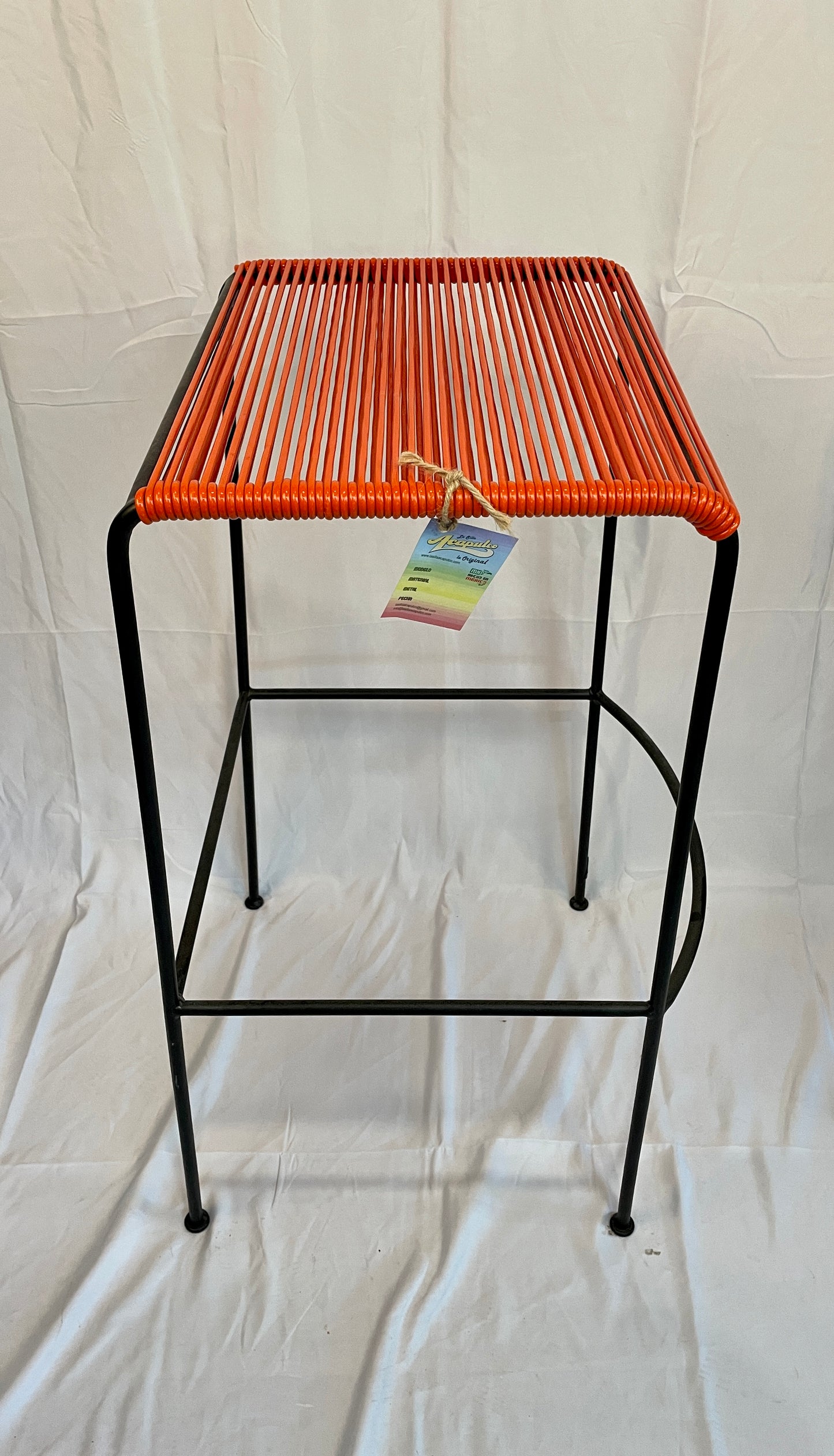 Tall Orange Acapulco Monolith Stool