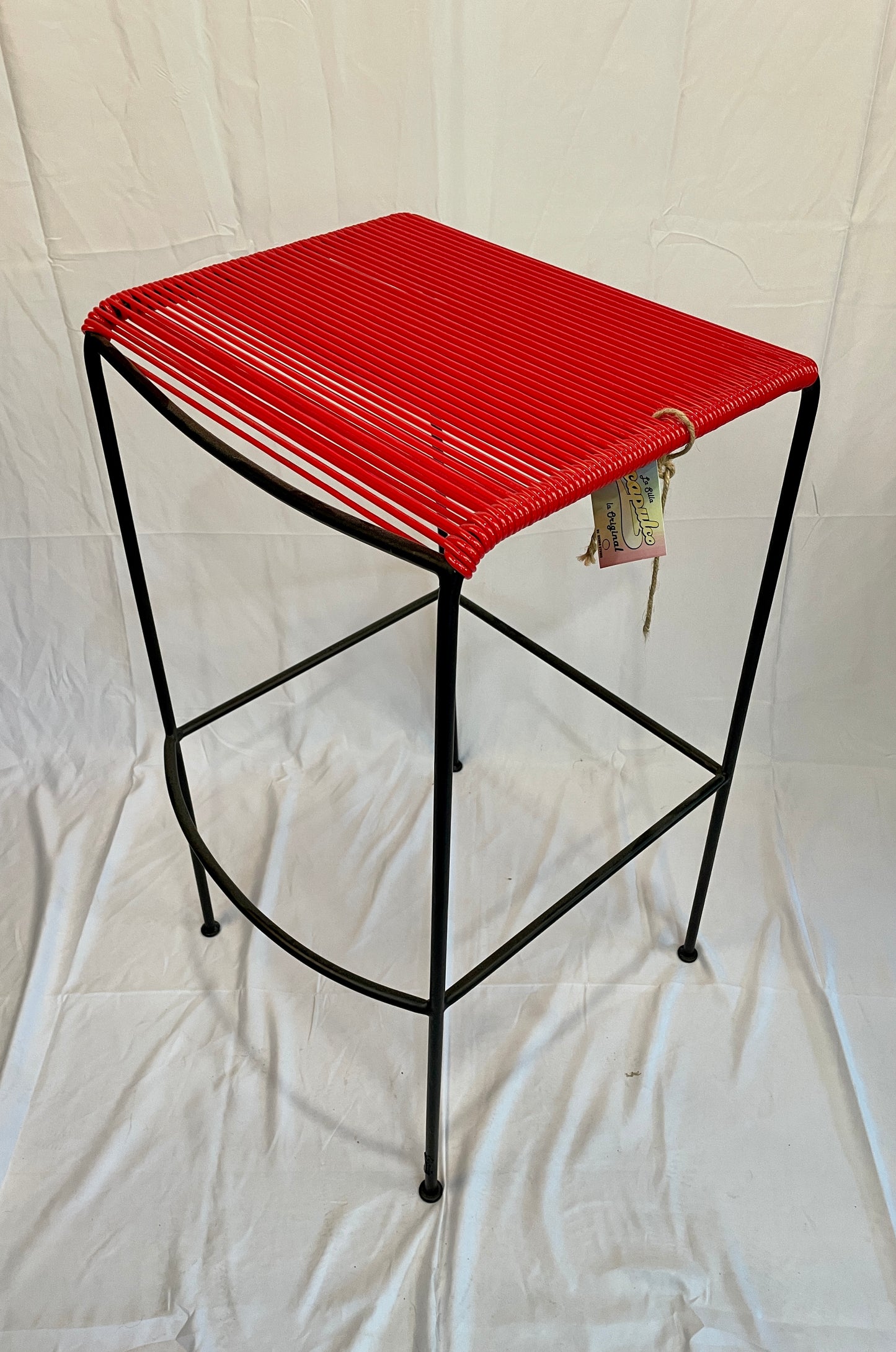 Tall Red Acapulco Monolith Stool