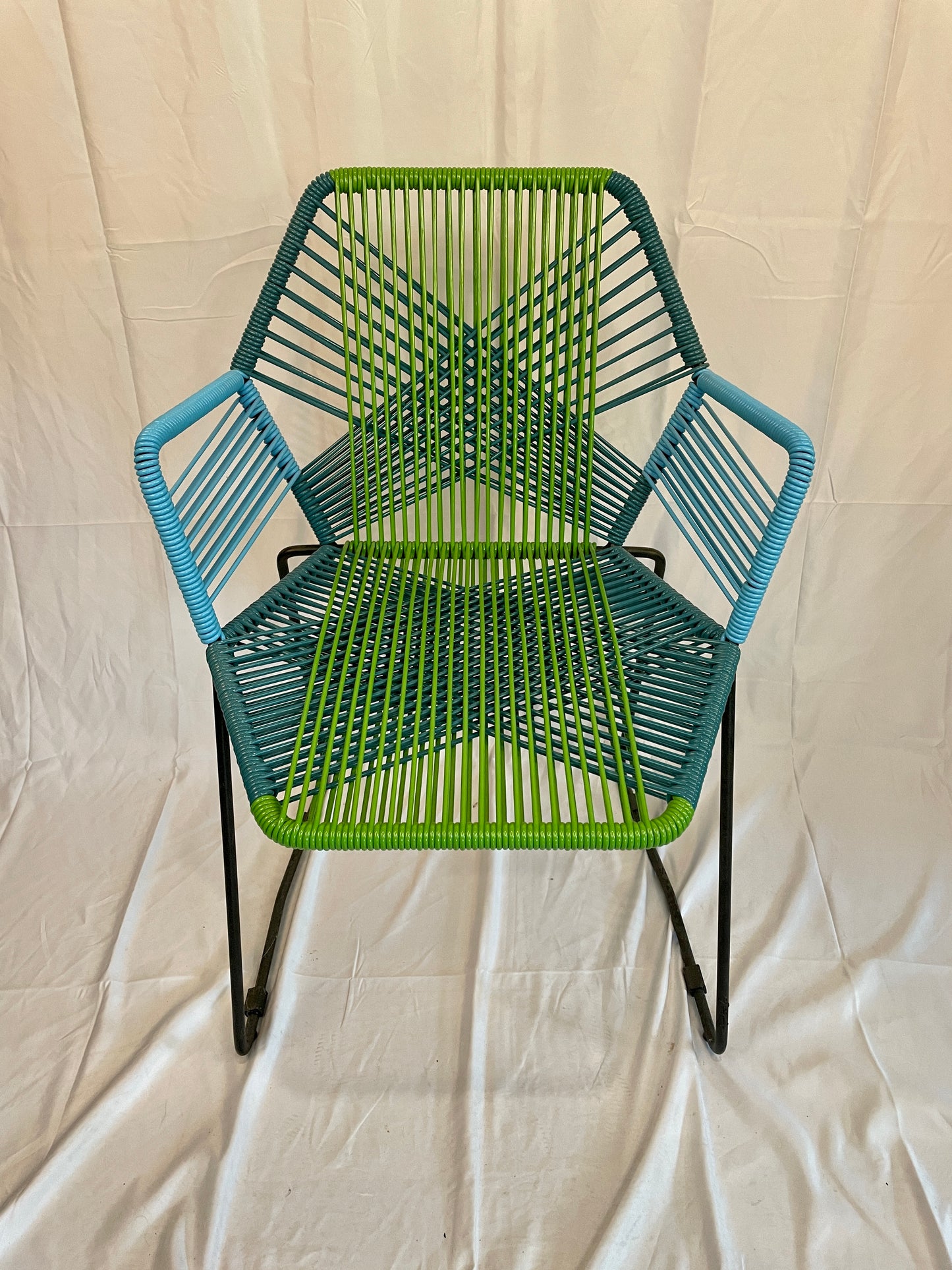 Blue and Green Viral Acapulco Chair