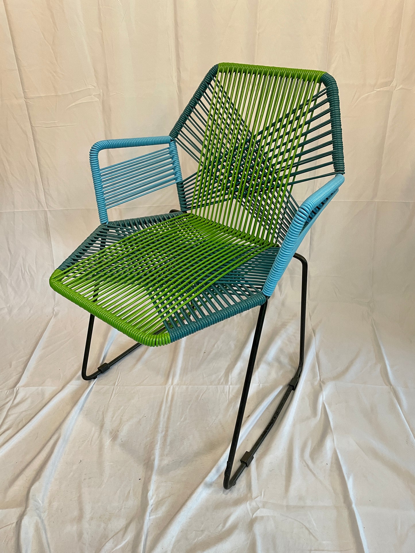 Blue and Green Viral Acapulco Chair