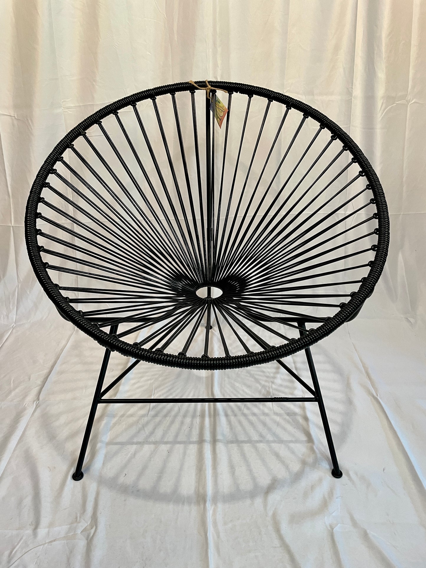 Black Flower Acapulco Chair