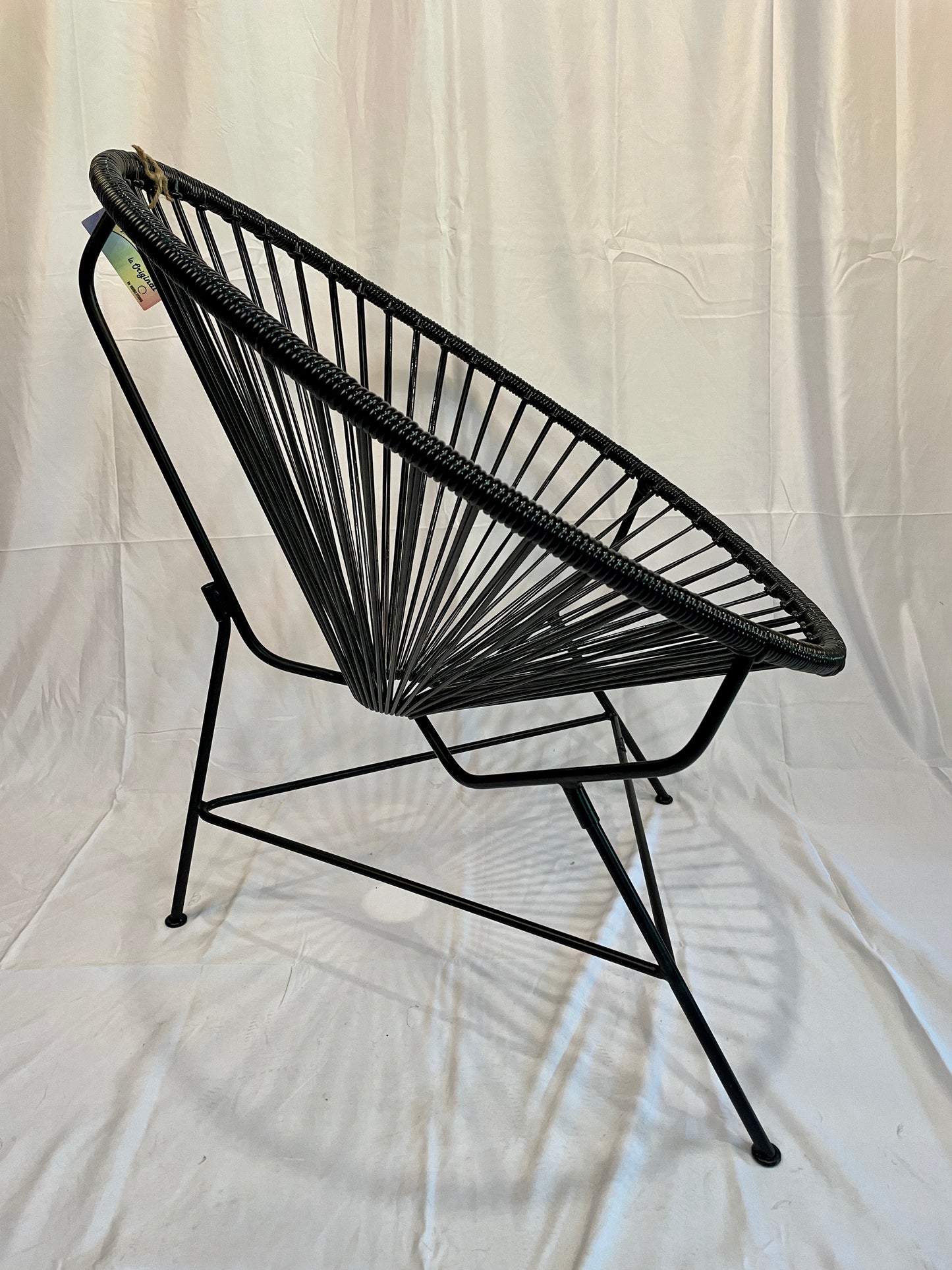 Black Flower Acapulco Chair