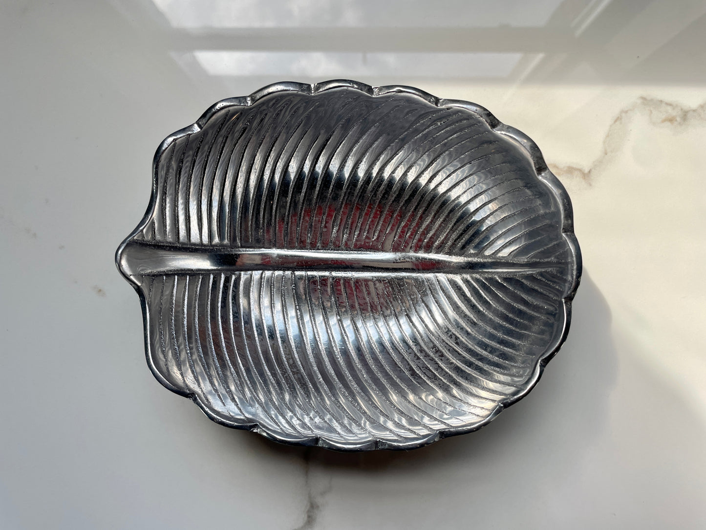Silver Small 3pc Flora Pewter Tray Set