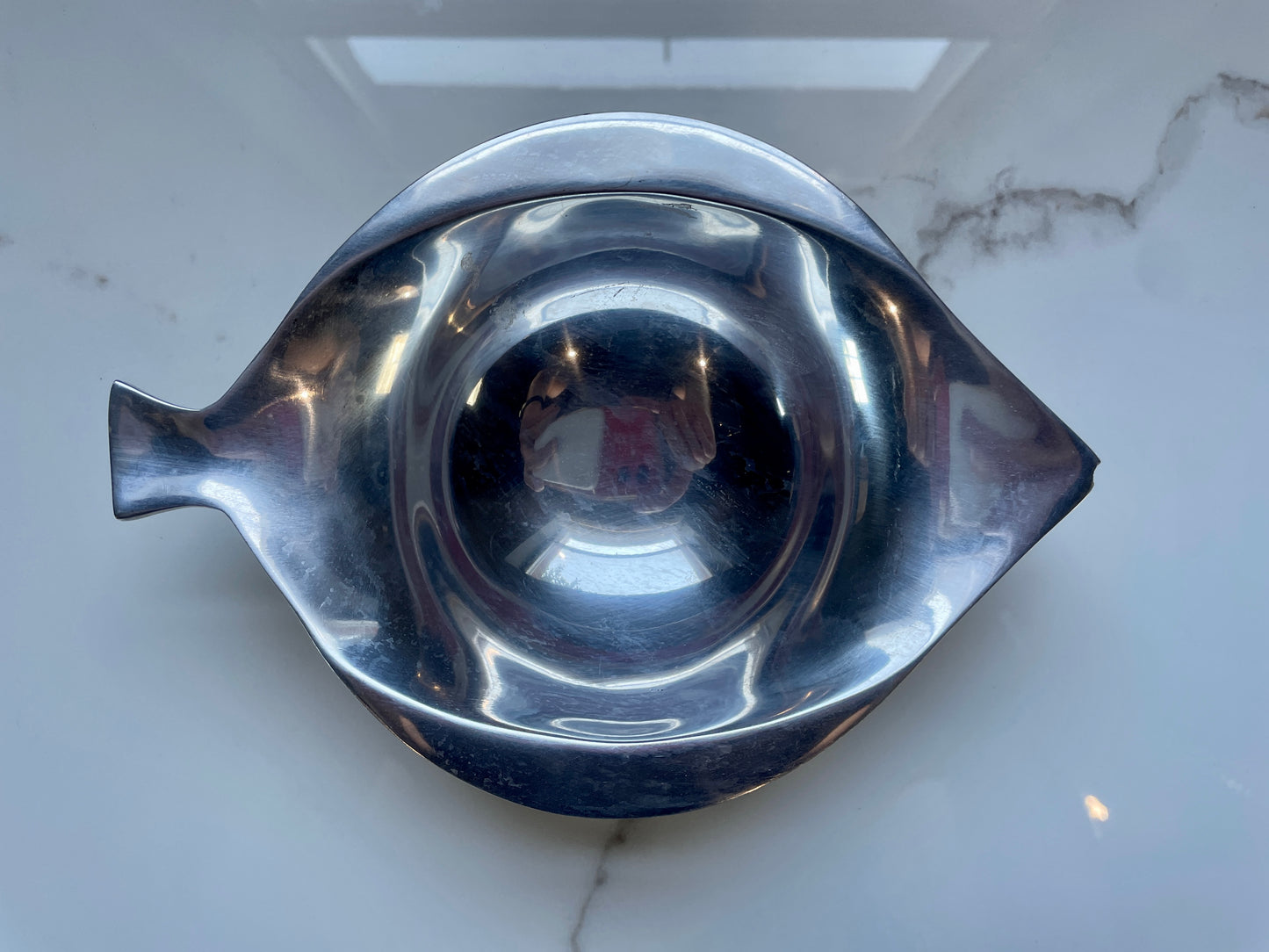 Silver Medium 3pc Fish Pewter tray Set