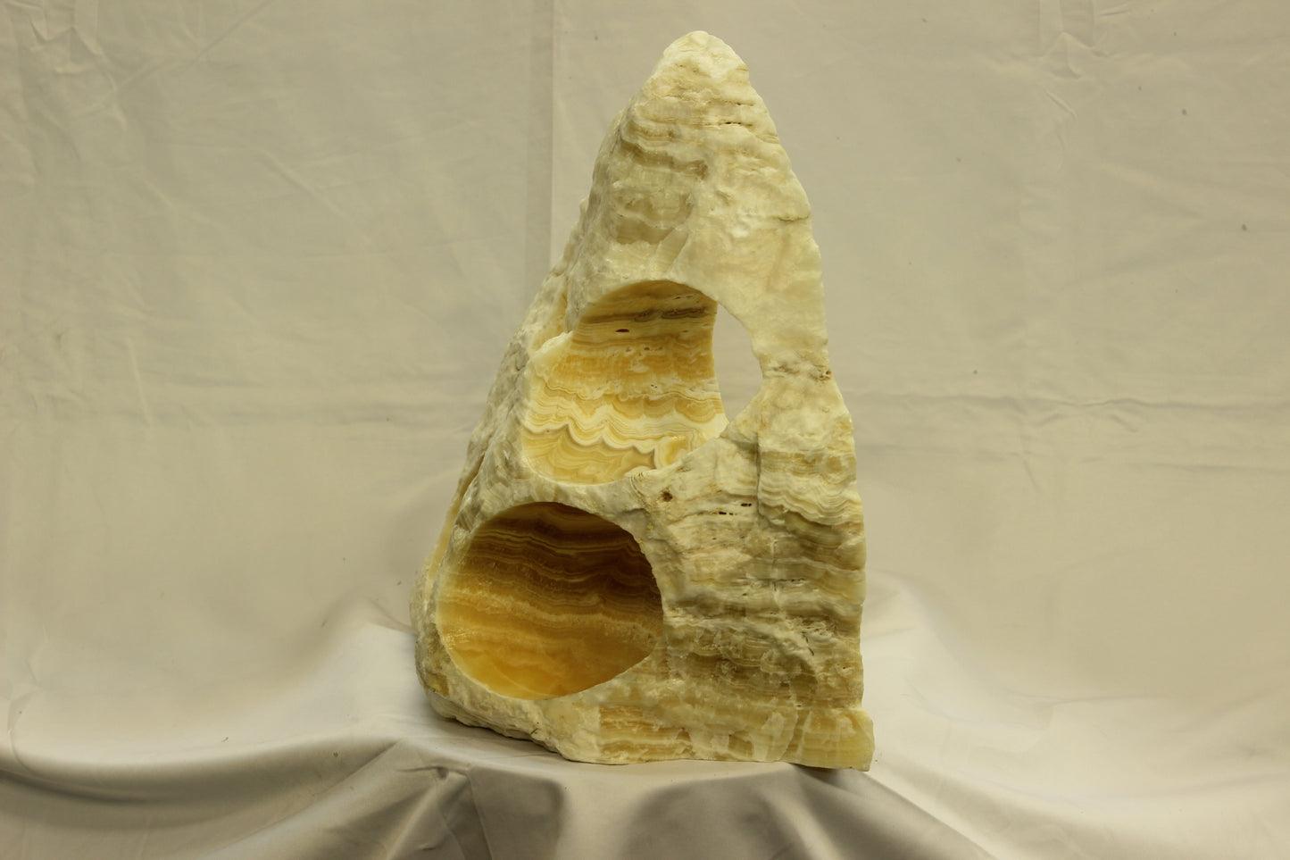 Beige & Yellow Onyx Stone Wine Holder