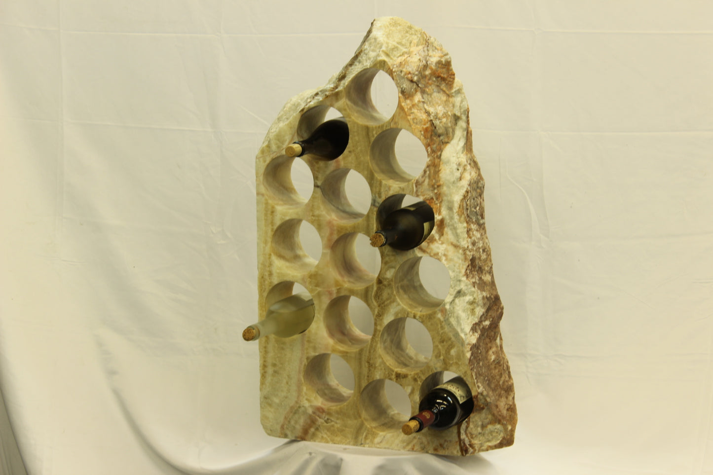 Red & Grey Onyx Stone Wine Holder
