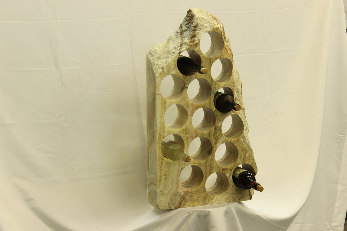 Red & Grey Onyx Stone Wine Holder