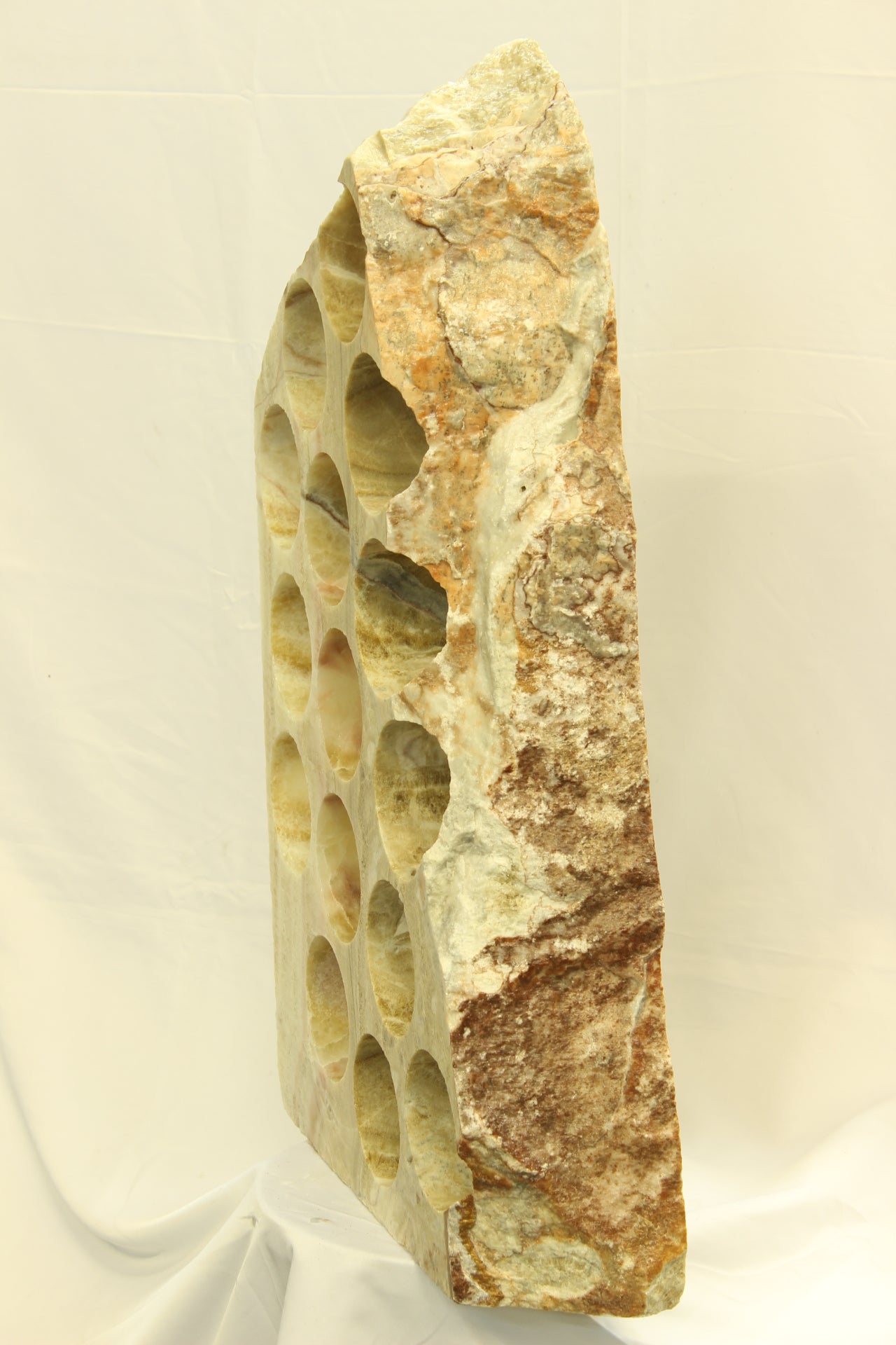 Red & Grey Onyx Stone Wine Holder
