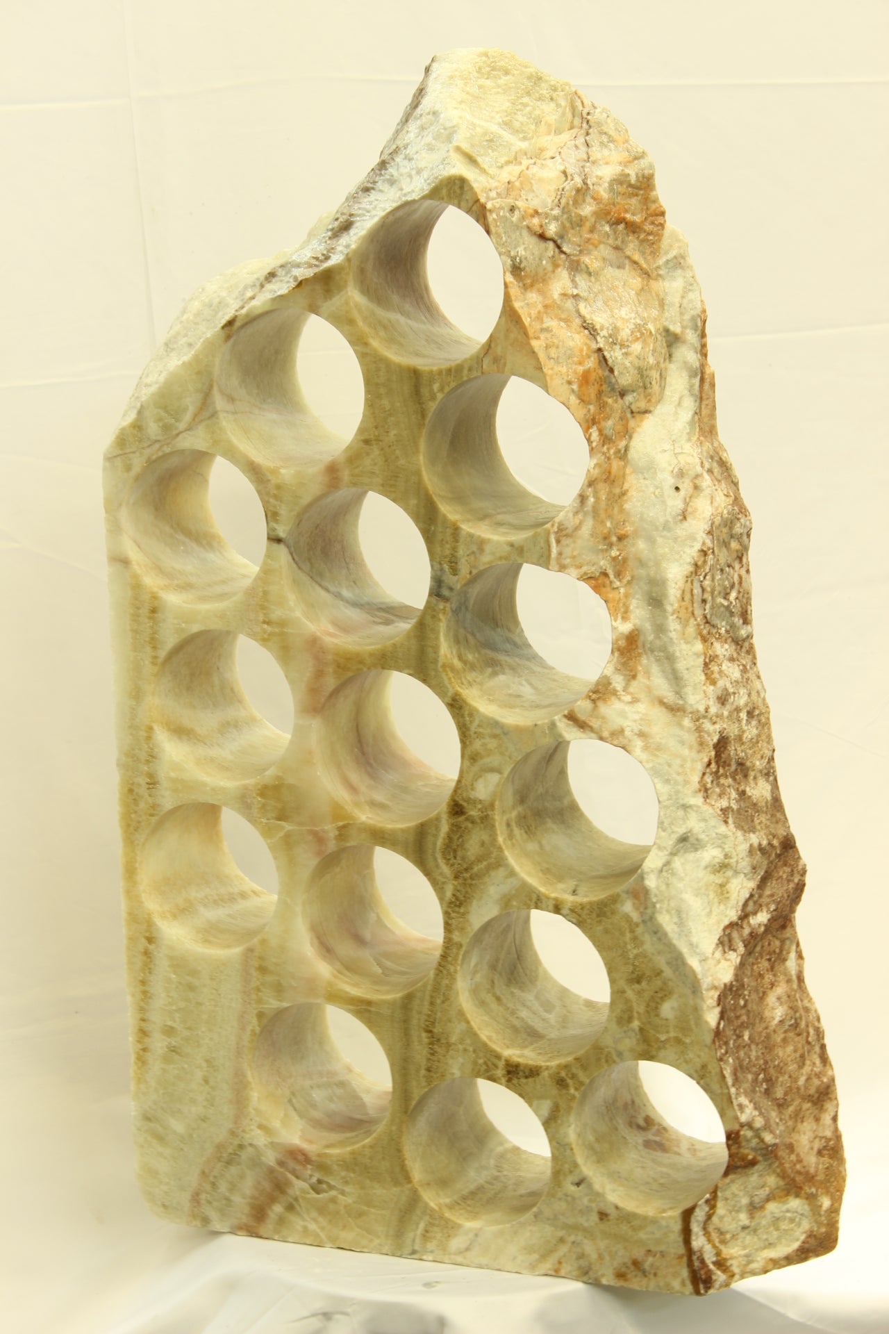 Red & Grey Onyx Stone Wine Holder