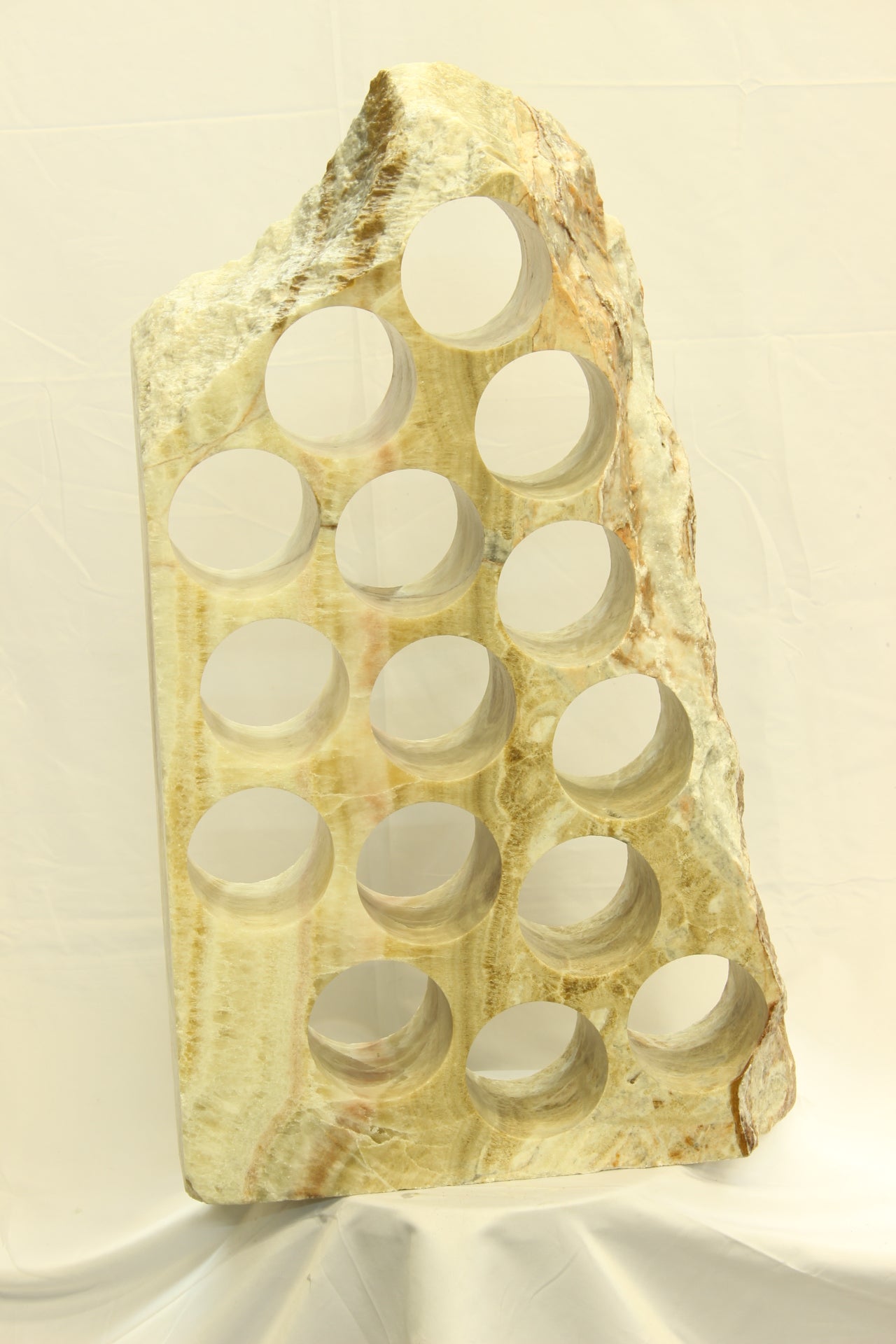 Red & Grey Onyx Stone Wine Holder