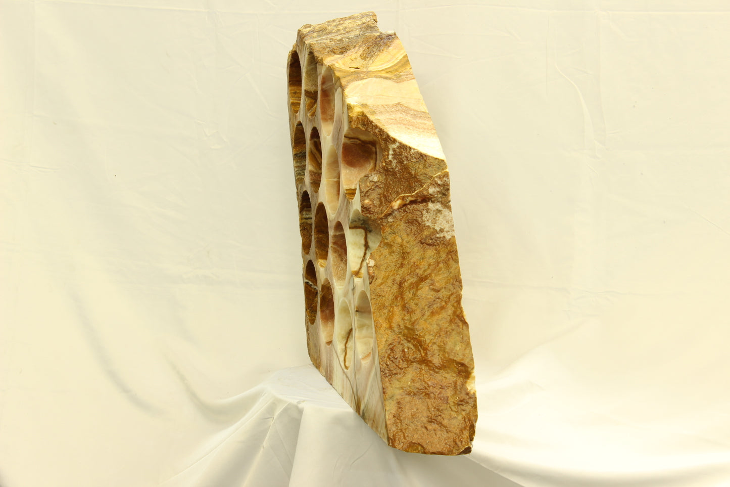 Red & White Onyx Stone Wine Holder