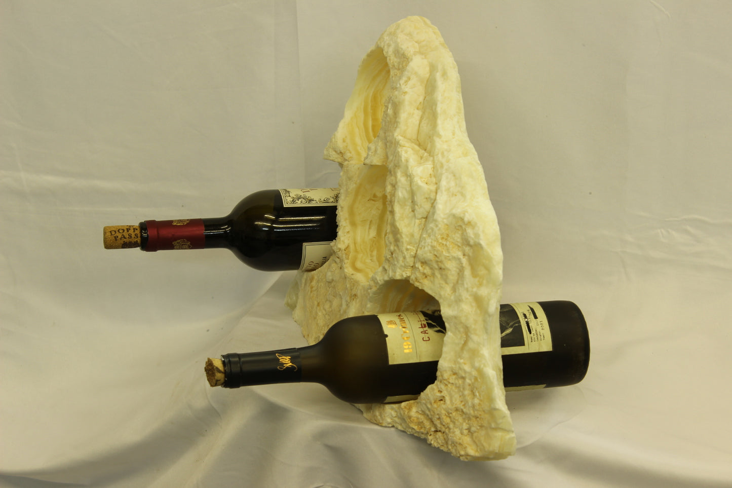 Yellow & Beige Onyx Stone Wine Holder