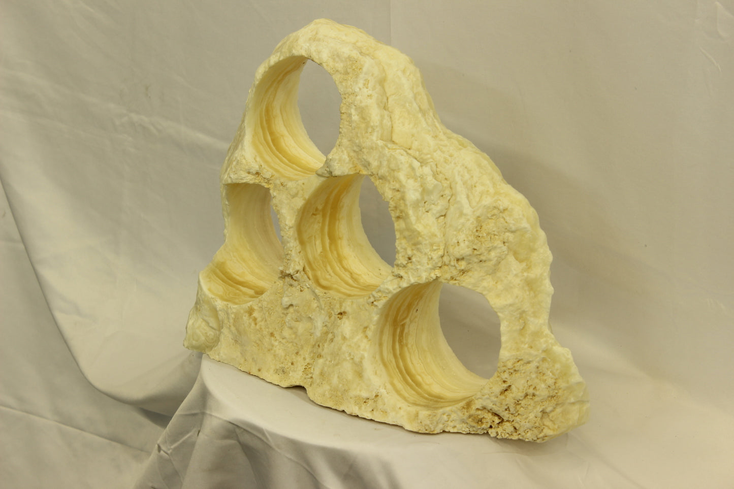 Yellow & Beige Onyx Stone Wine Holder