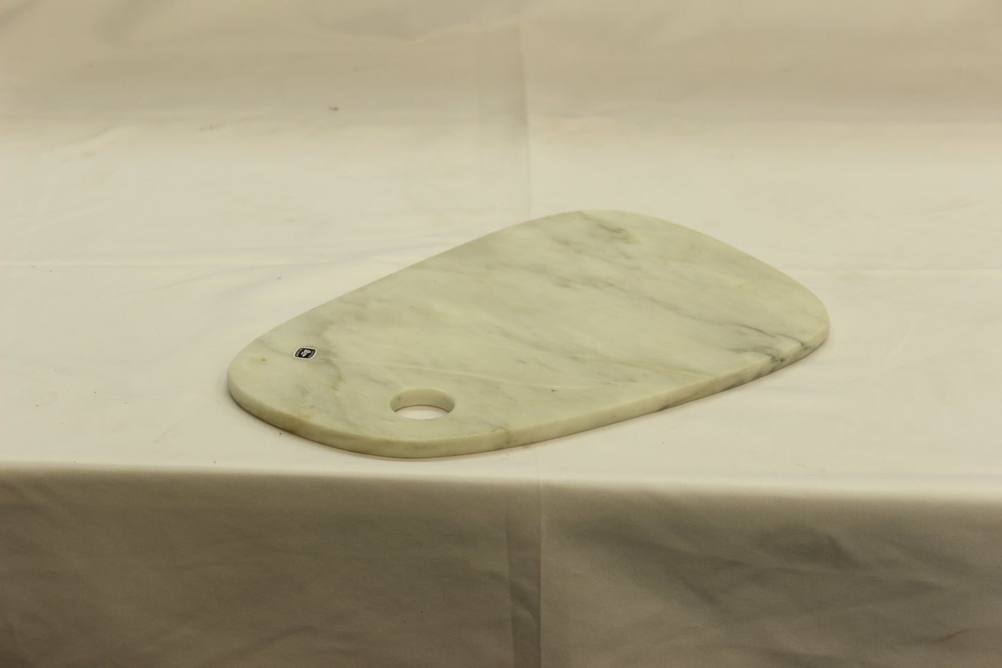 White Asymmetric Marble Cutting Board