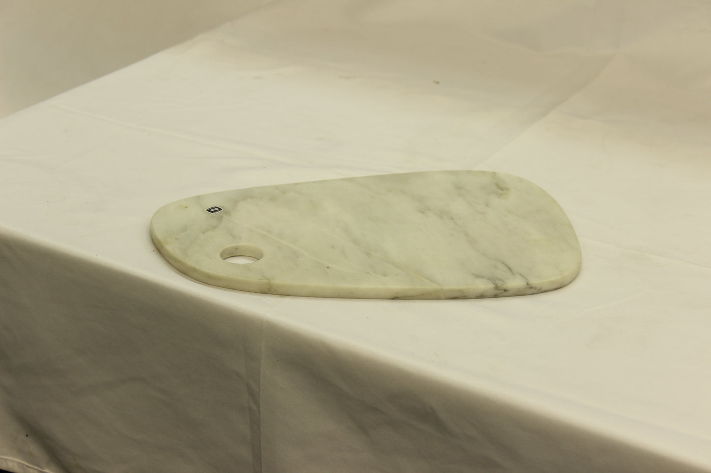 White Asymmetric Marble Cutting Board