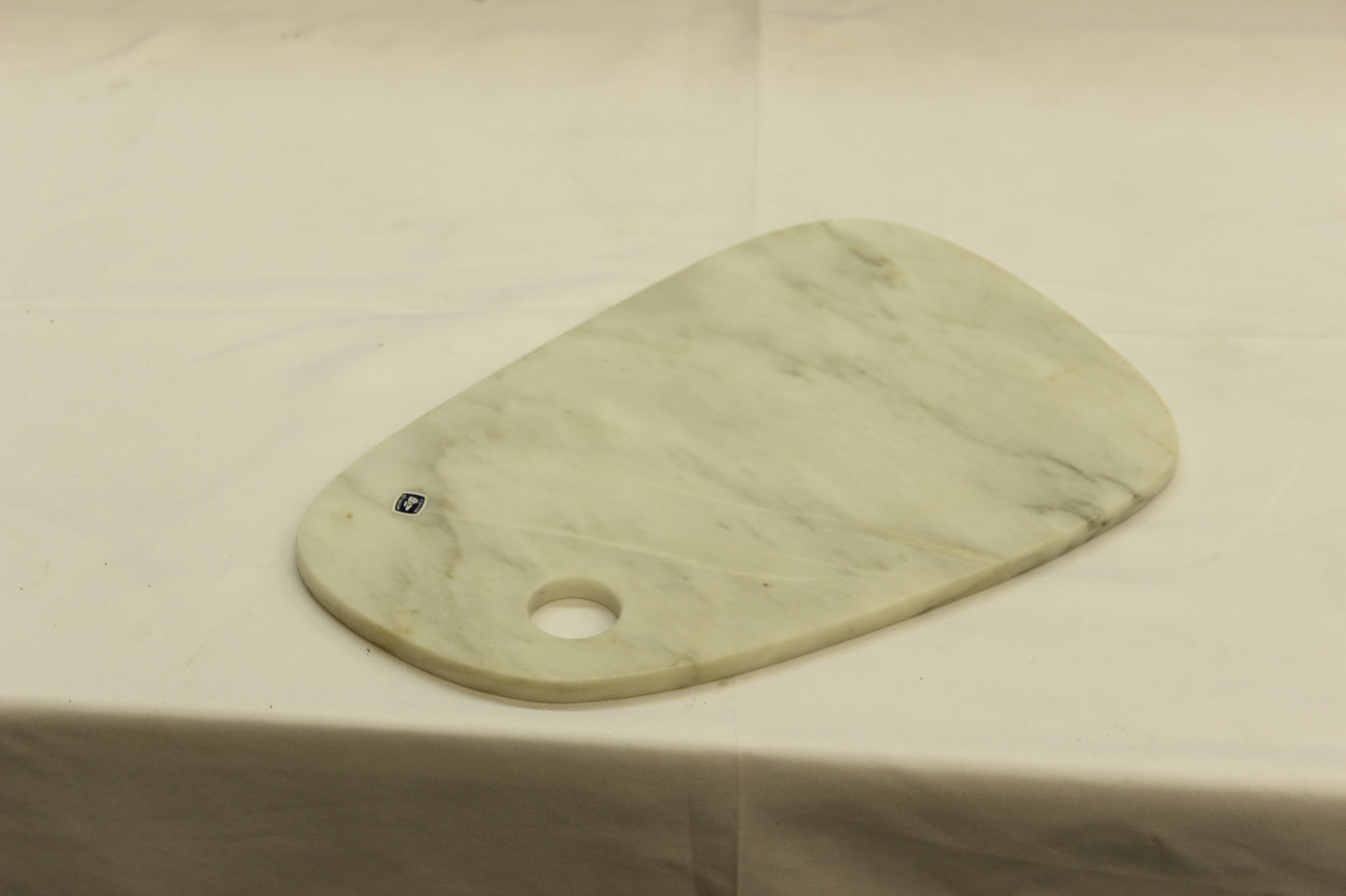 White Asymmetric Marble Cutting Board