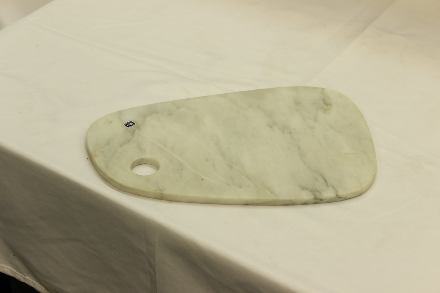 White Asymmetric Marble Cutting Board