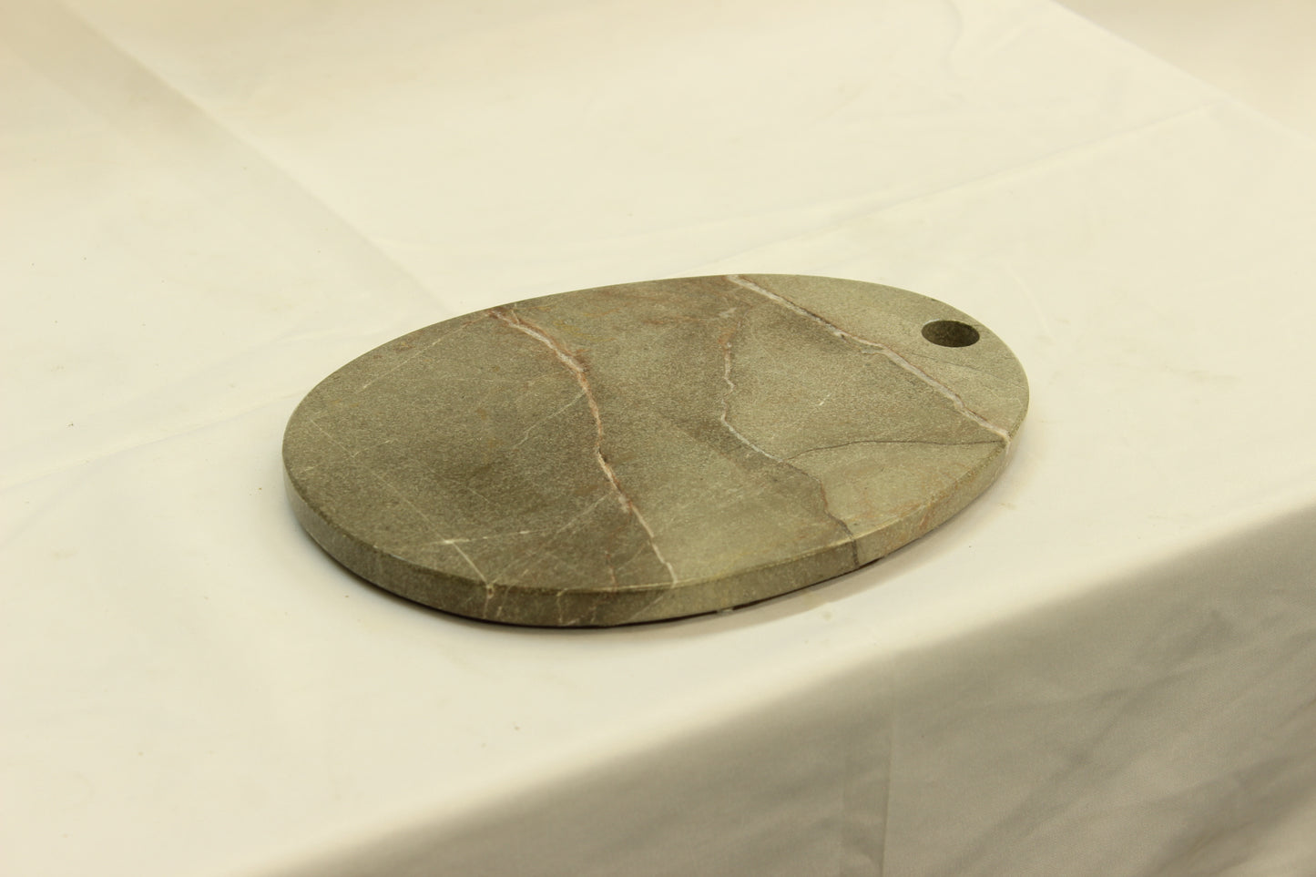 Gray Oval Marble Cutting Board