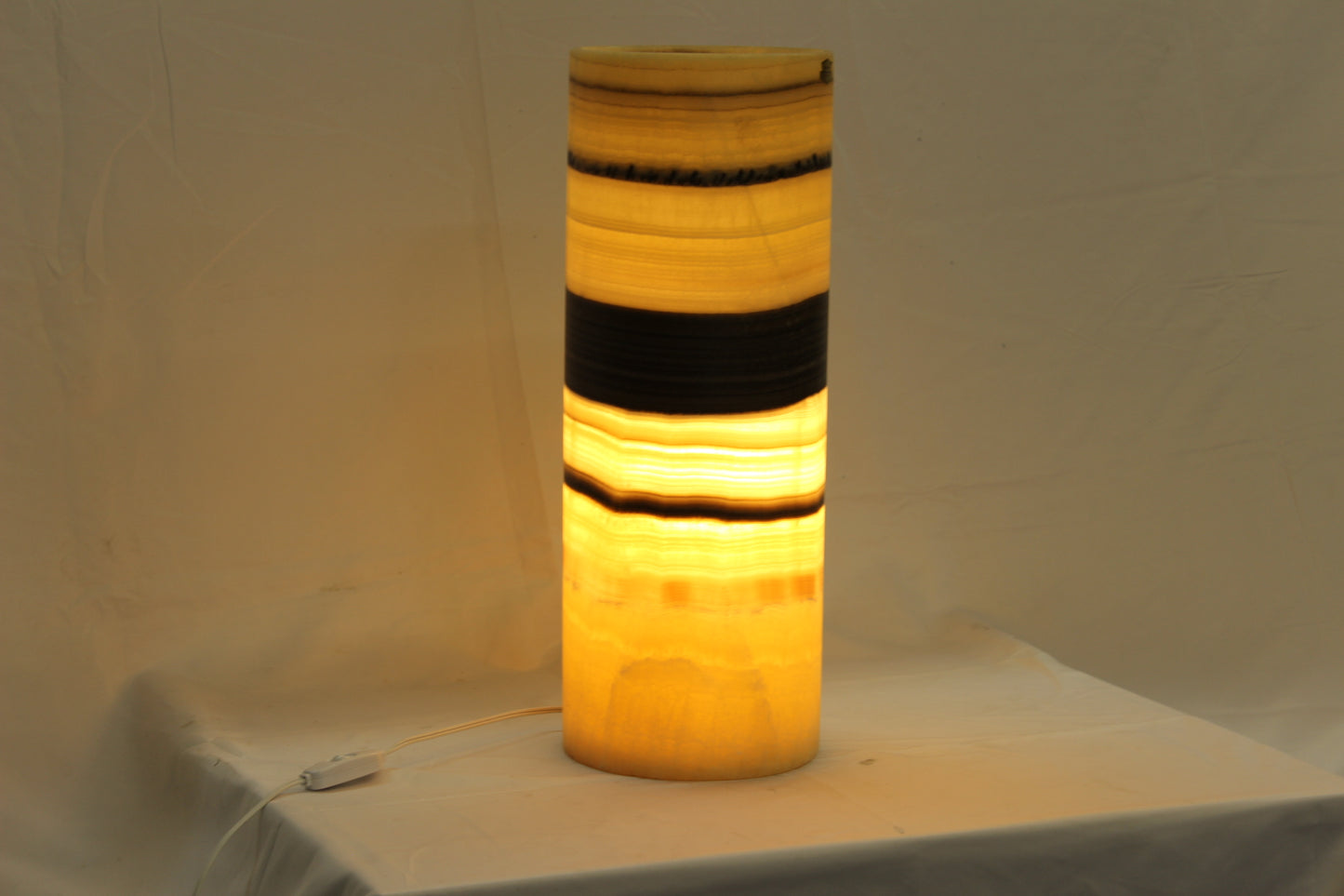 Orange Calico Onyx Lamp