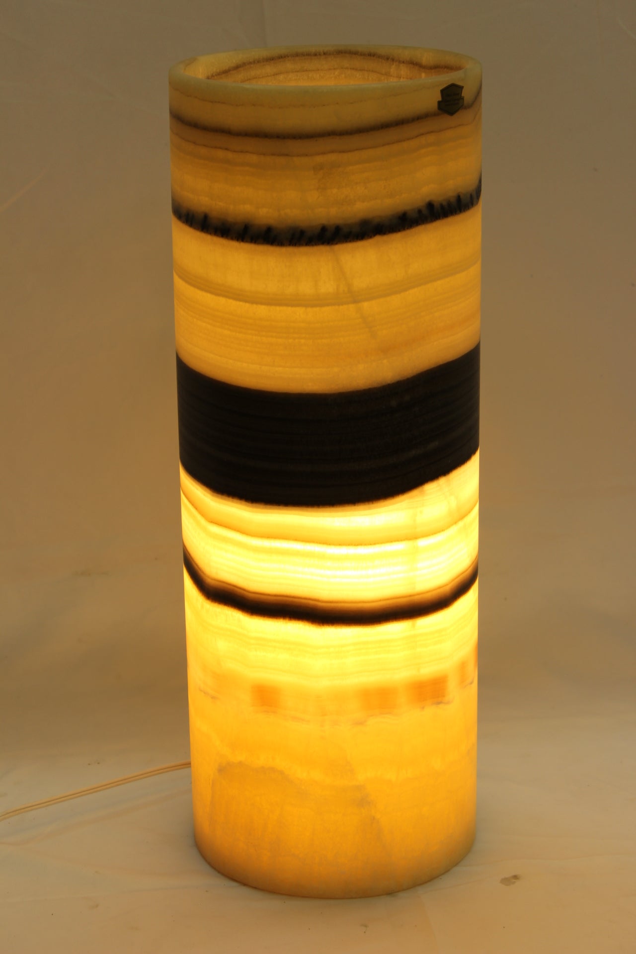 Orange Calico Onyx Lamp