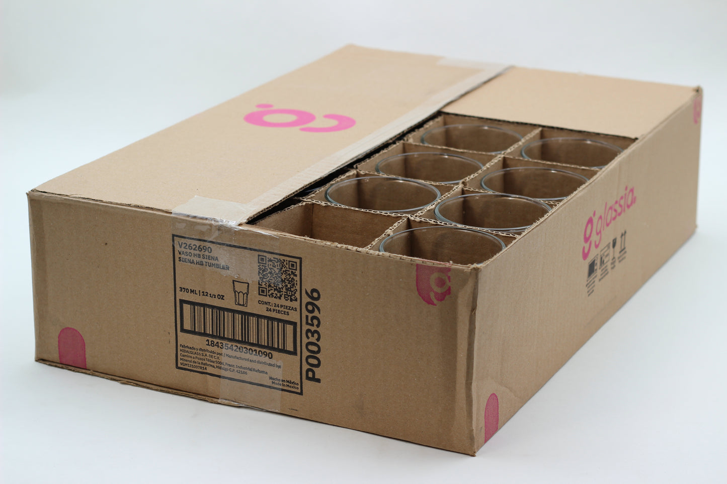 Vaso HB Siena 12oz Glass Tumbler – Case of 24