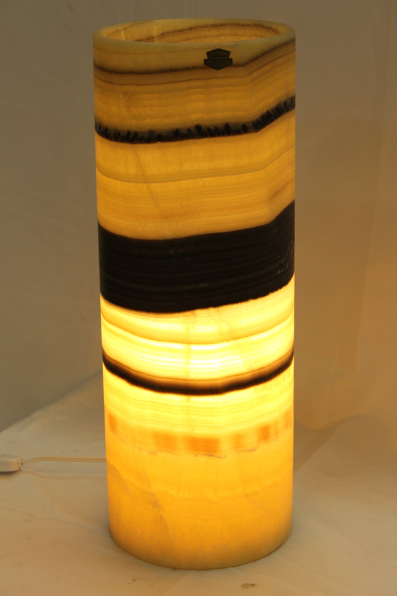 Orange Calico Onyx Lamp