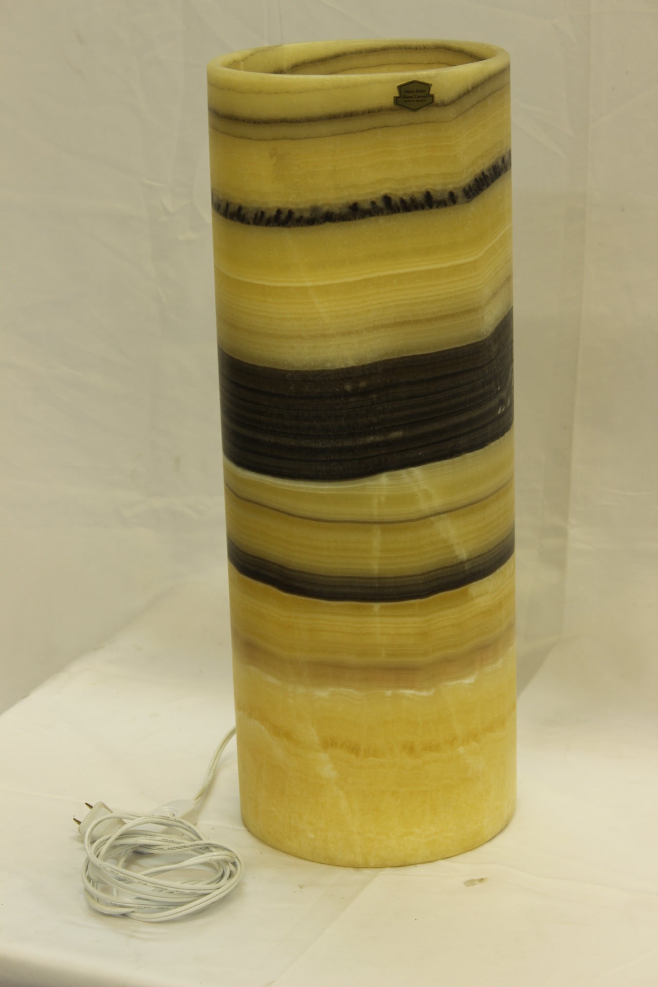 Orange Calico Onyx Lamp