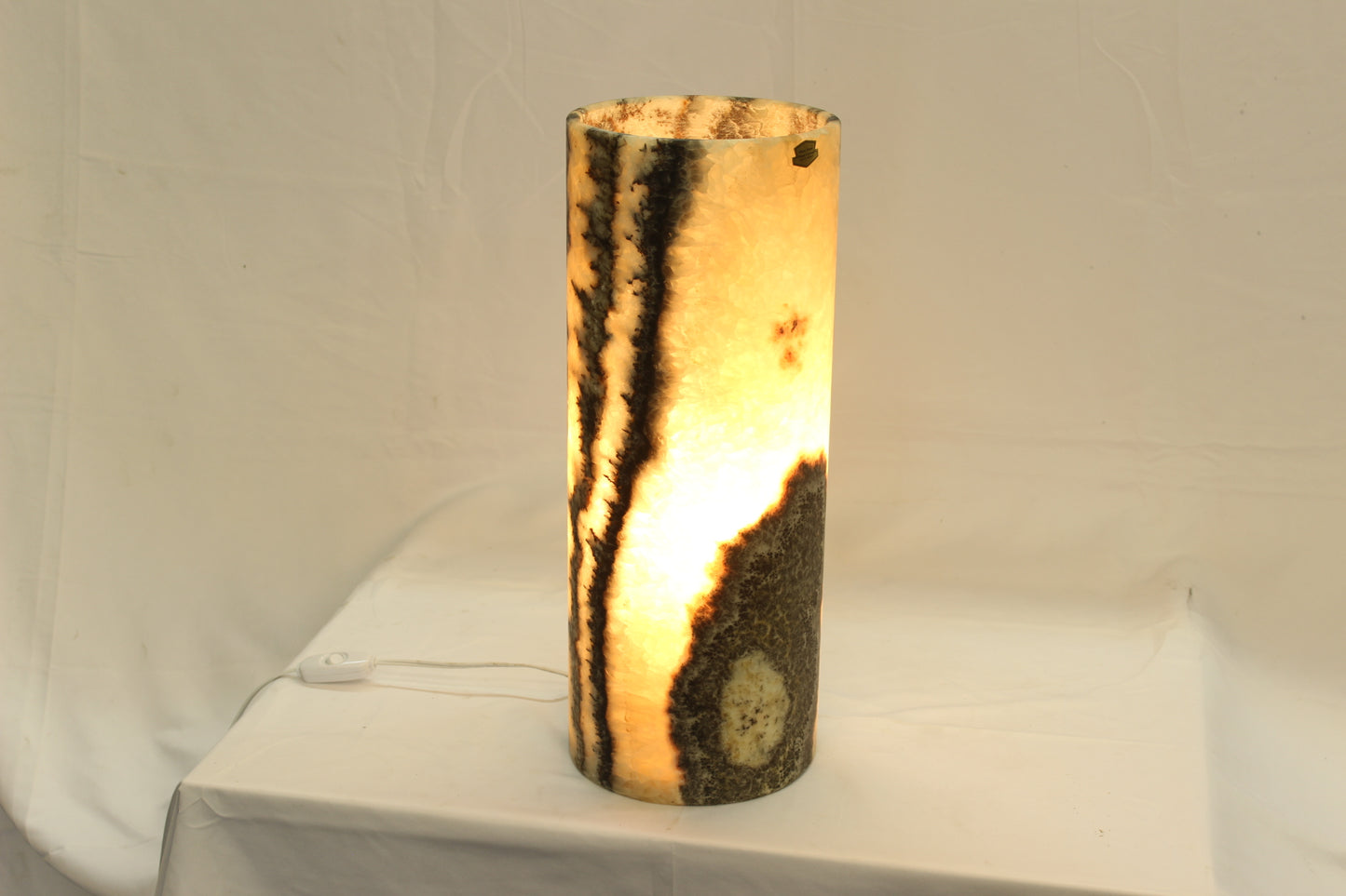 Orange & Black Bacterium Onyx Lamp