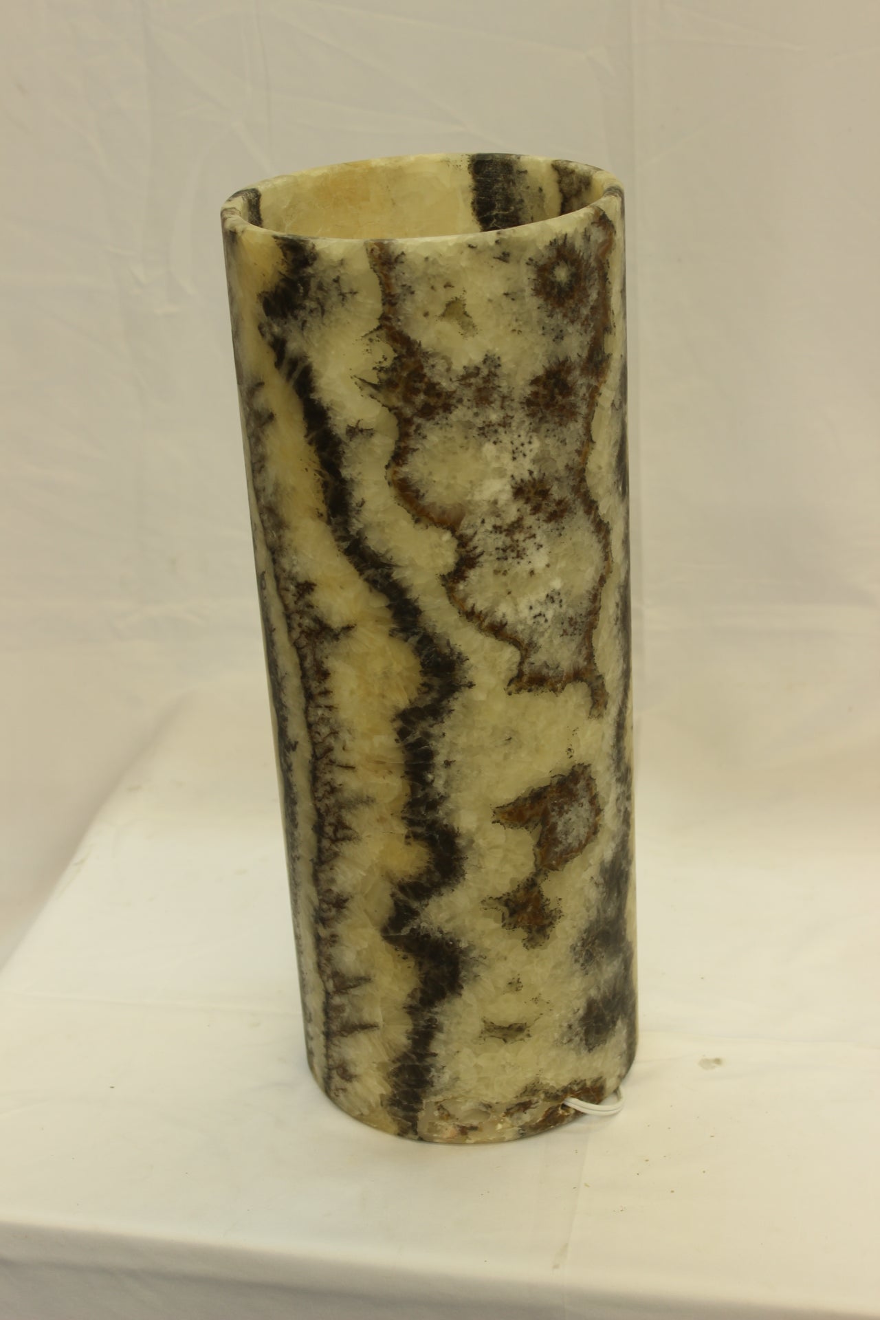 Orange & Black Bacterium Onyx Lamp
