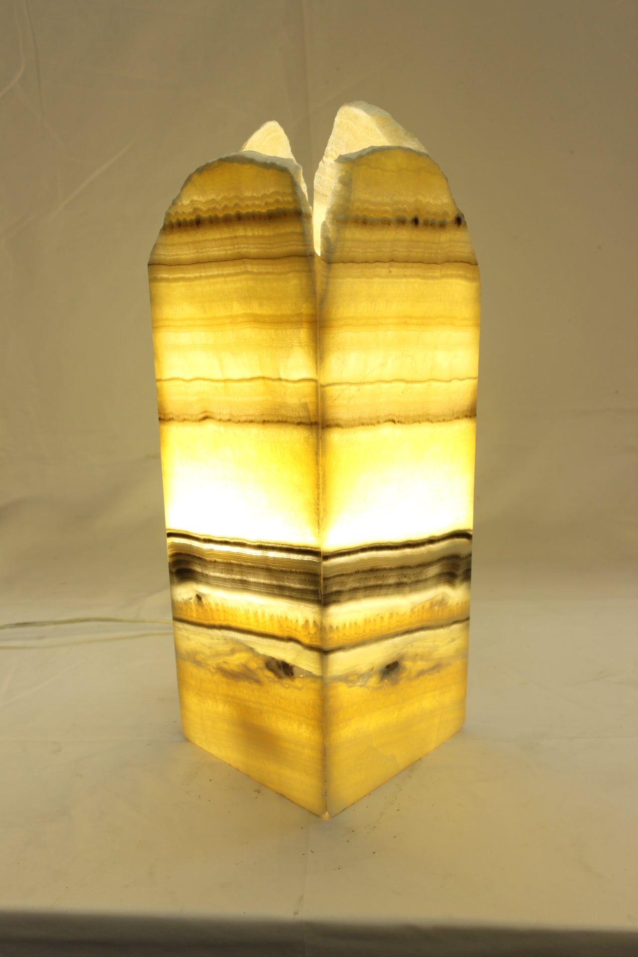 Yellow Bumblebee Onyx Lamp