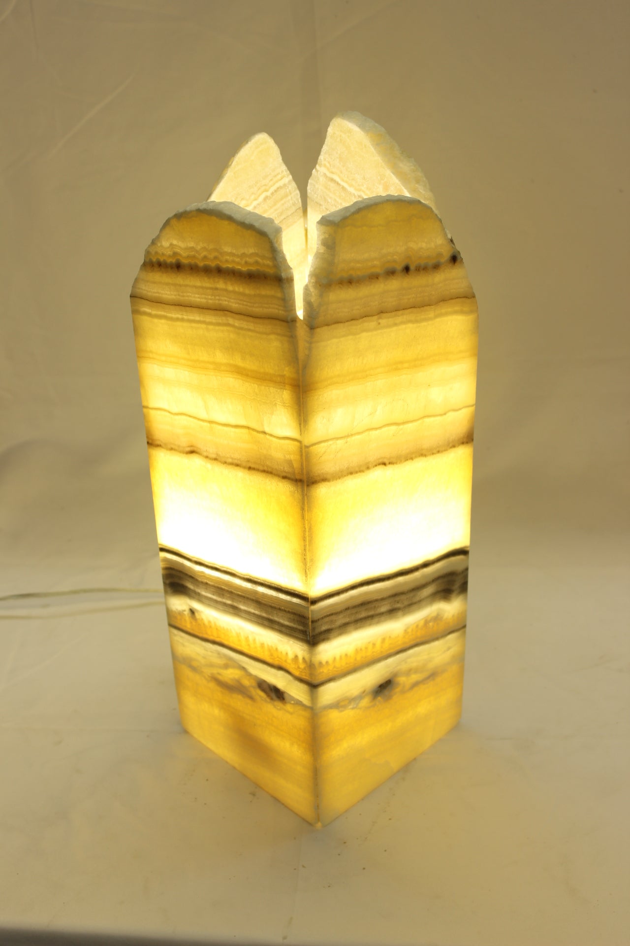 Yellow Bumblebee Onyx Lamp