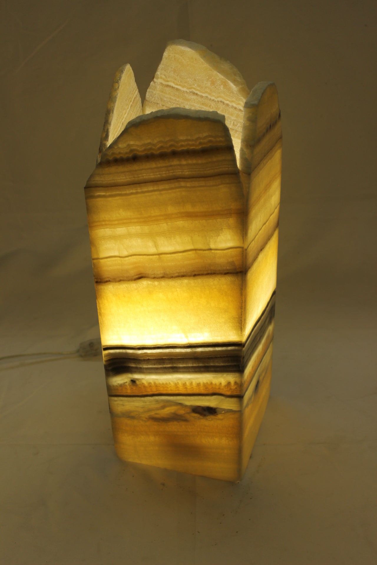 Yellow Bumblebee Onyx Lamp