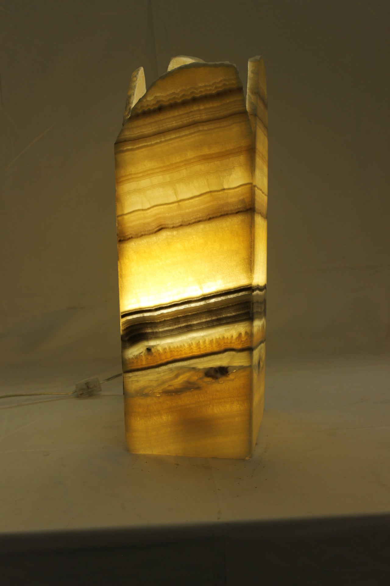 Yellow Bumblebee Onyx Lamp