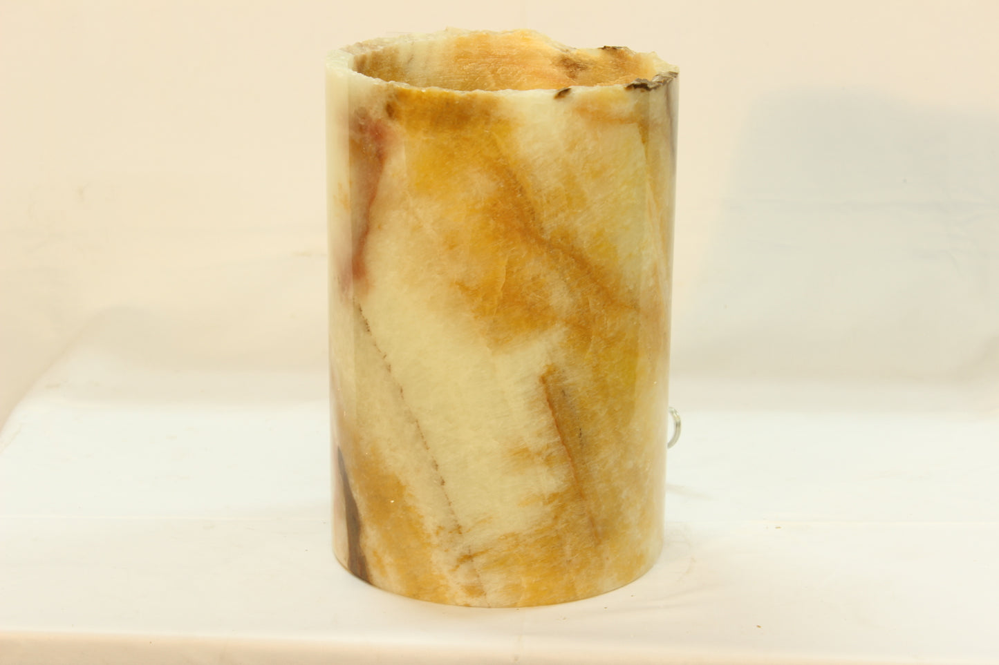 Orange Stratus Onyx Lamp