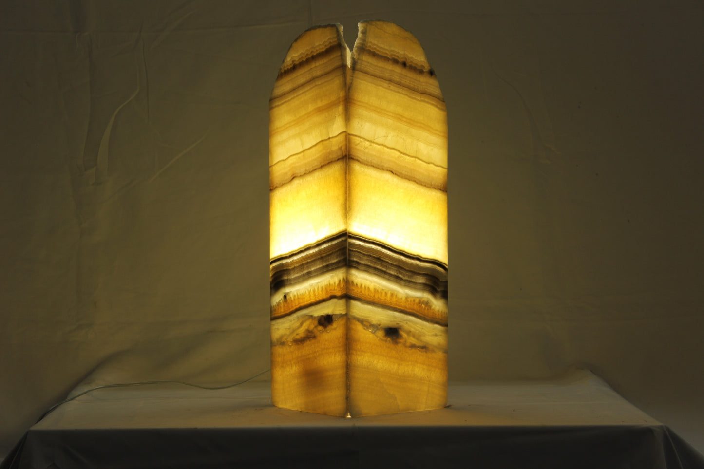 Yellow Bumblebee Onyx Lamp