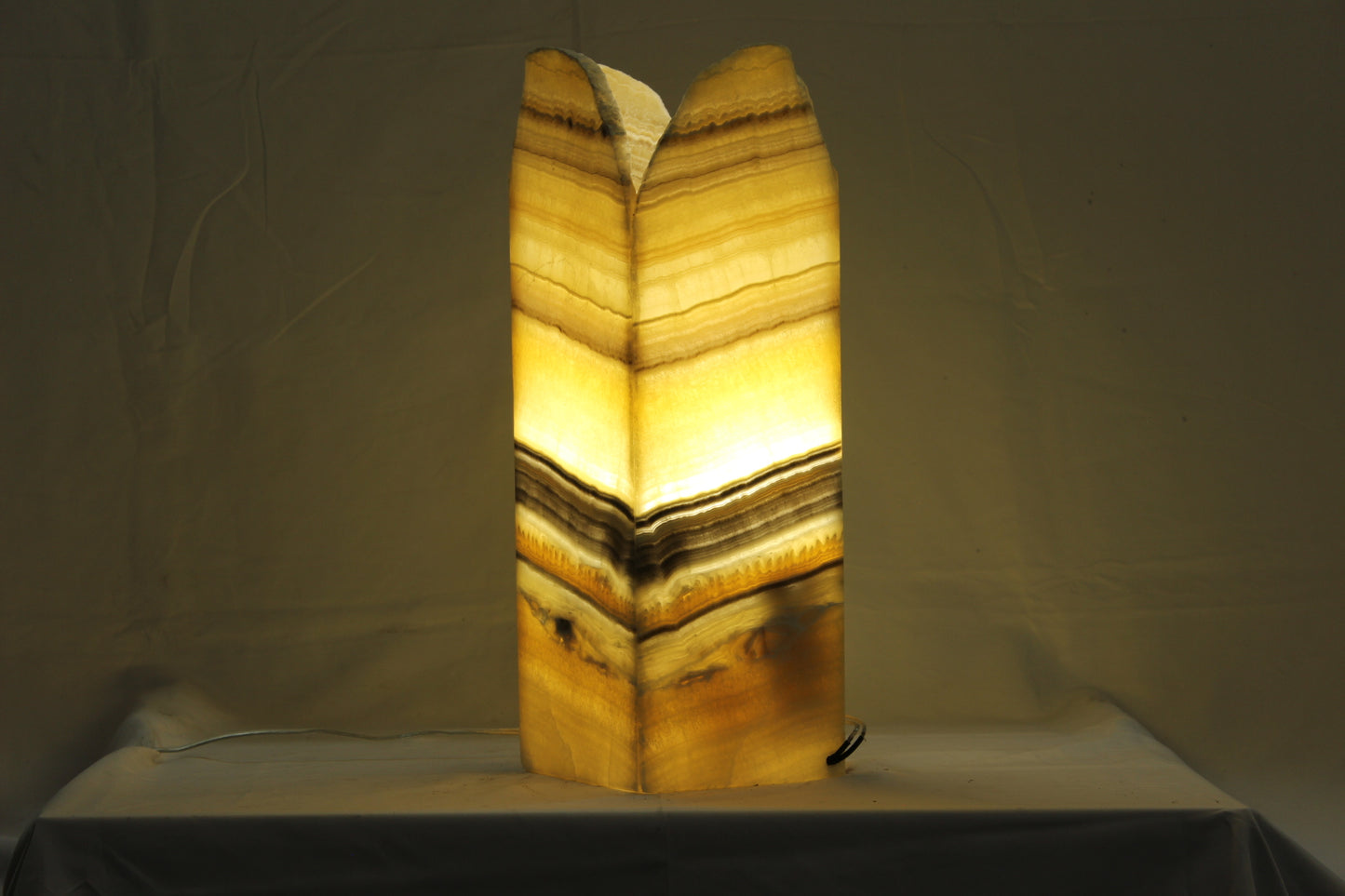 Yellow Bumblebee Onyx Lamp