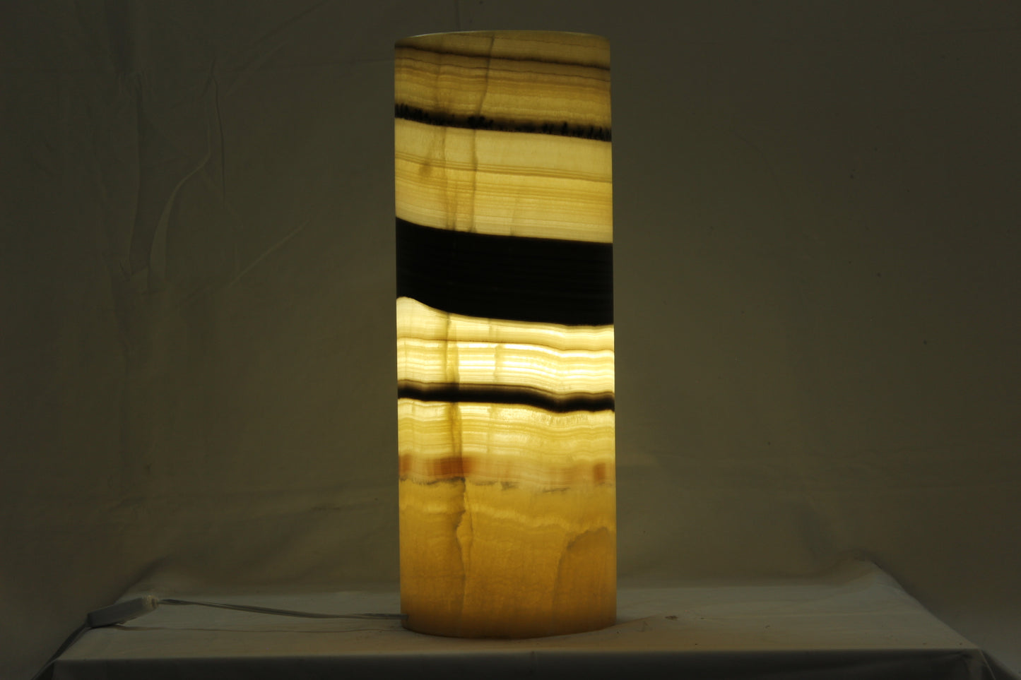 Orange Calico Onyx Lamp