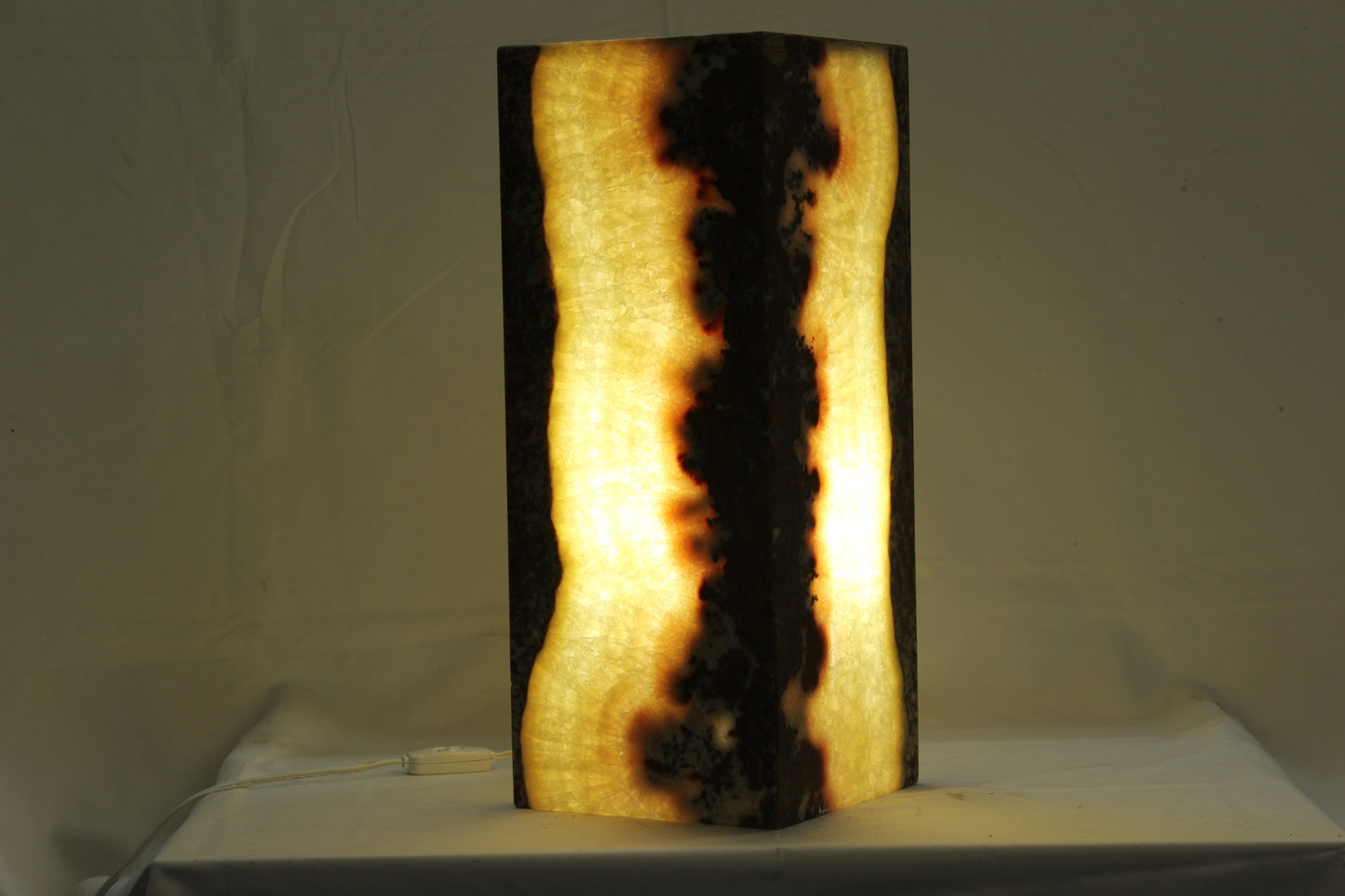 Red Blood Spatter Onyx Lamp