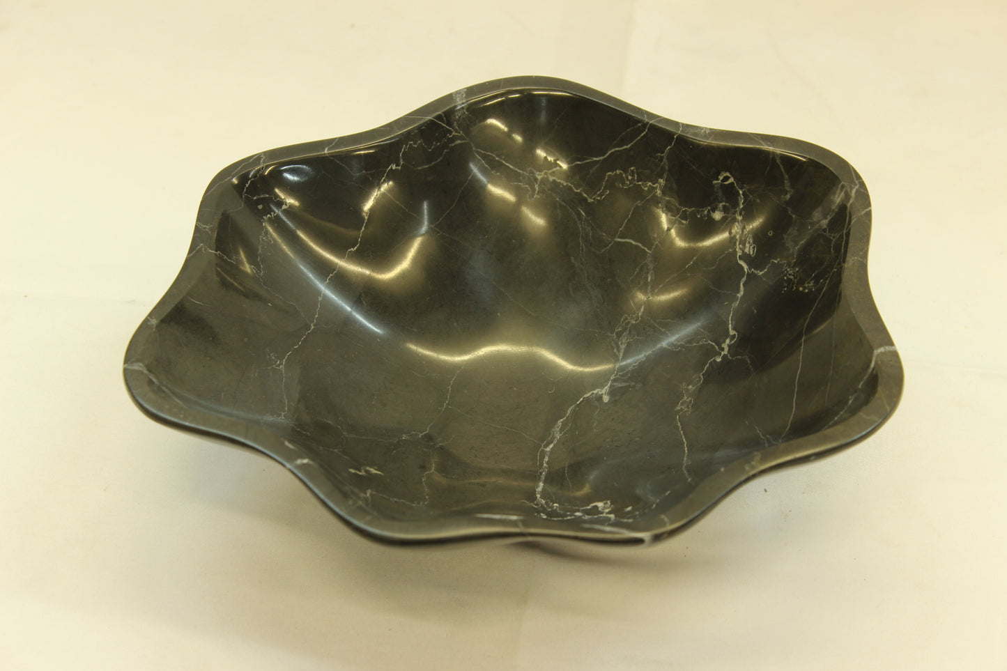 Black Cloud Marble Bowl