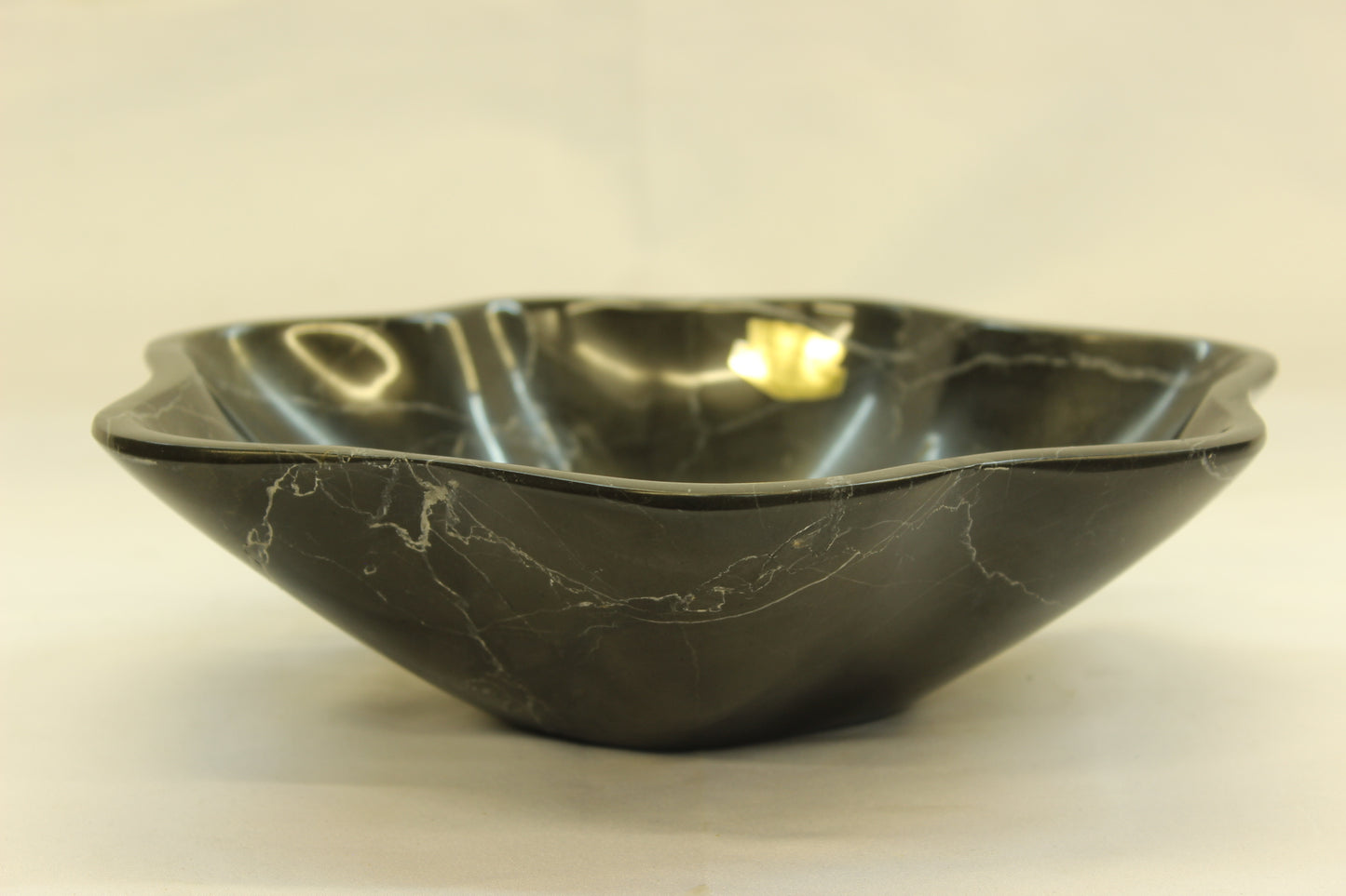 Black Cloud Marble Bowl
