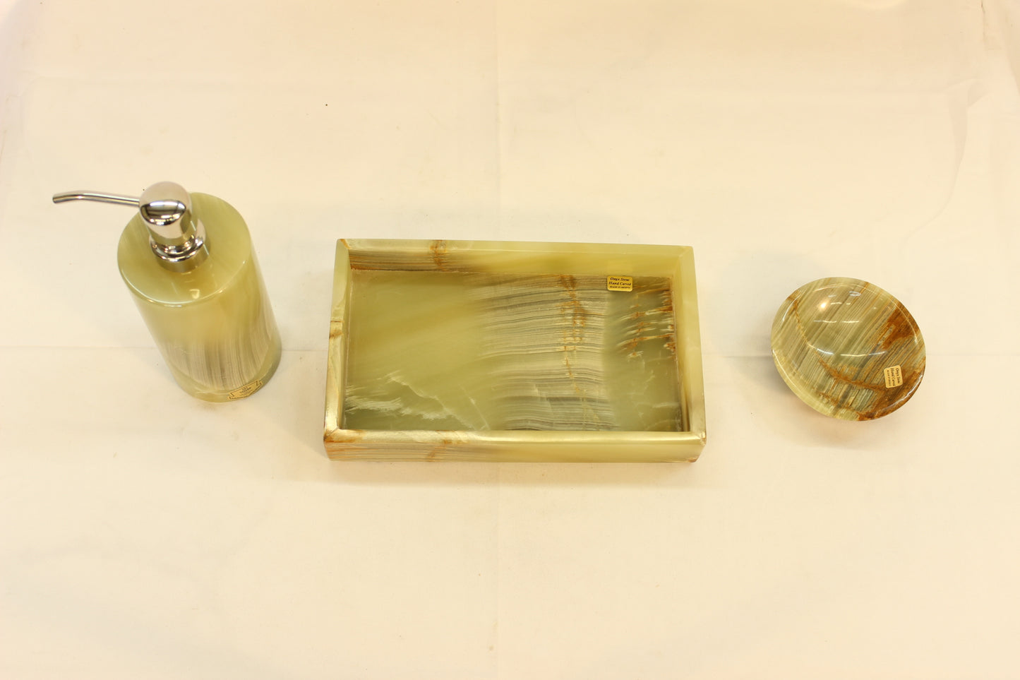 3pc Green Onyx Bath Accessory Set