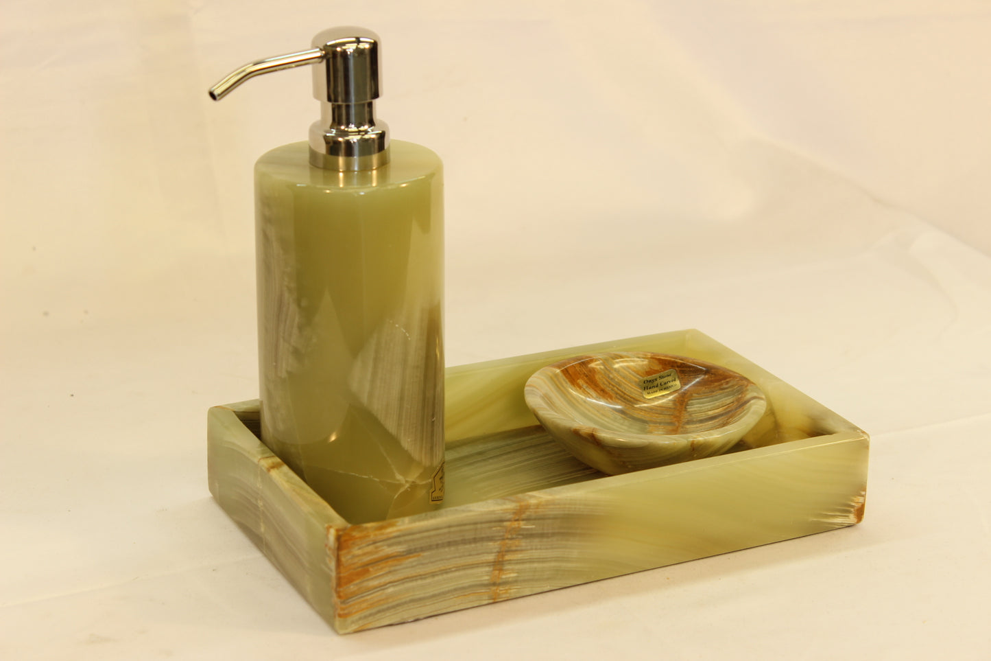 3pc Green Onyx Bath Accessory Set