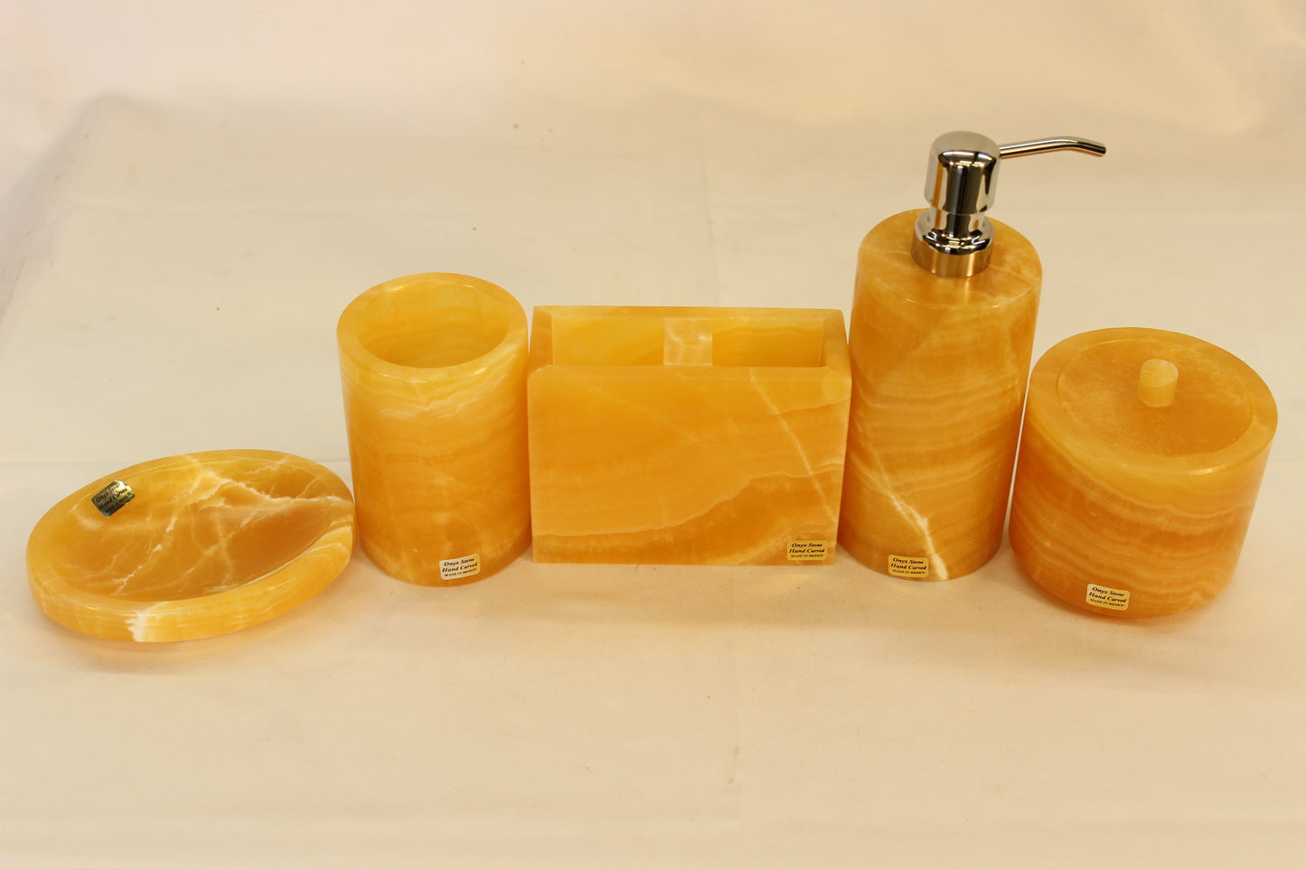 6pc Honey Onyx Bath Accessory Set
