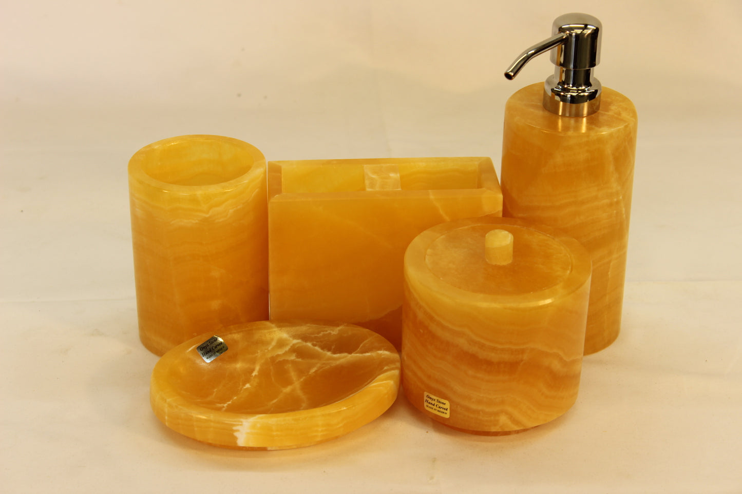 6pc Honey Onyx Bath Accessory Set