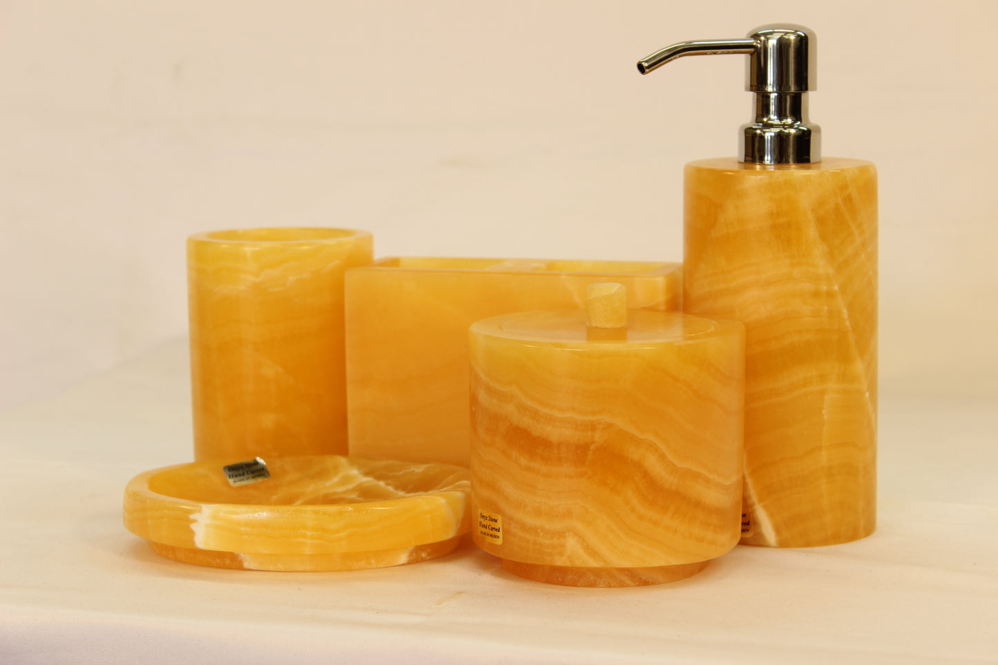 6pc Honey Onyx Bath Accessory Set