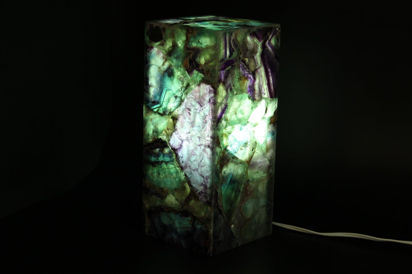 Emerald Galaxy Fluorite Lamp