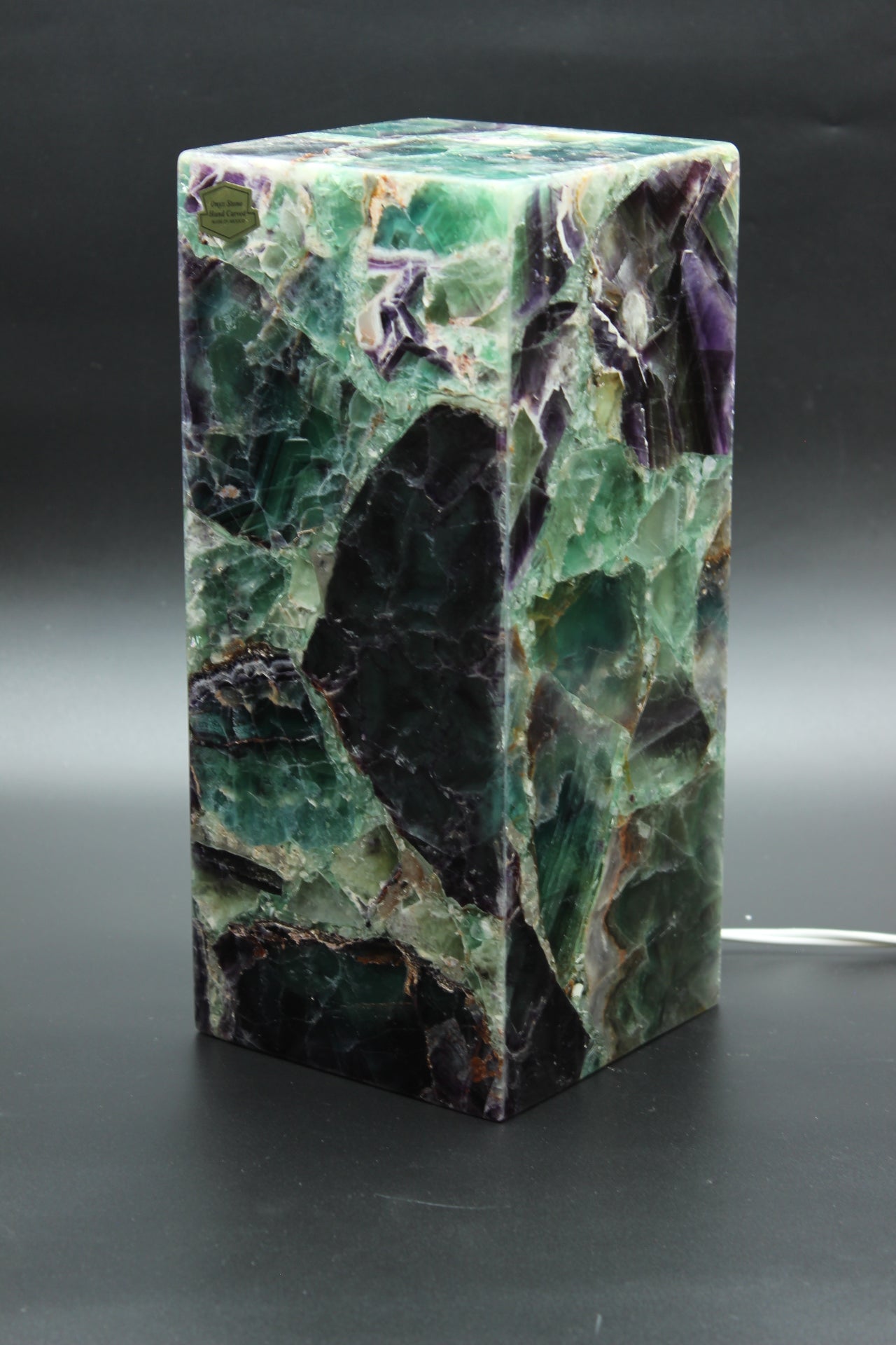 Emerald Galaxy Fluorite Lamp