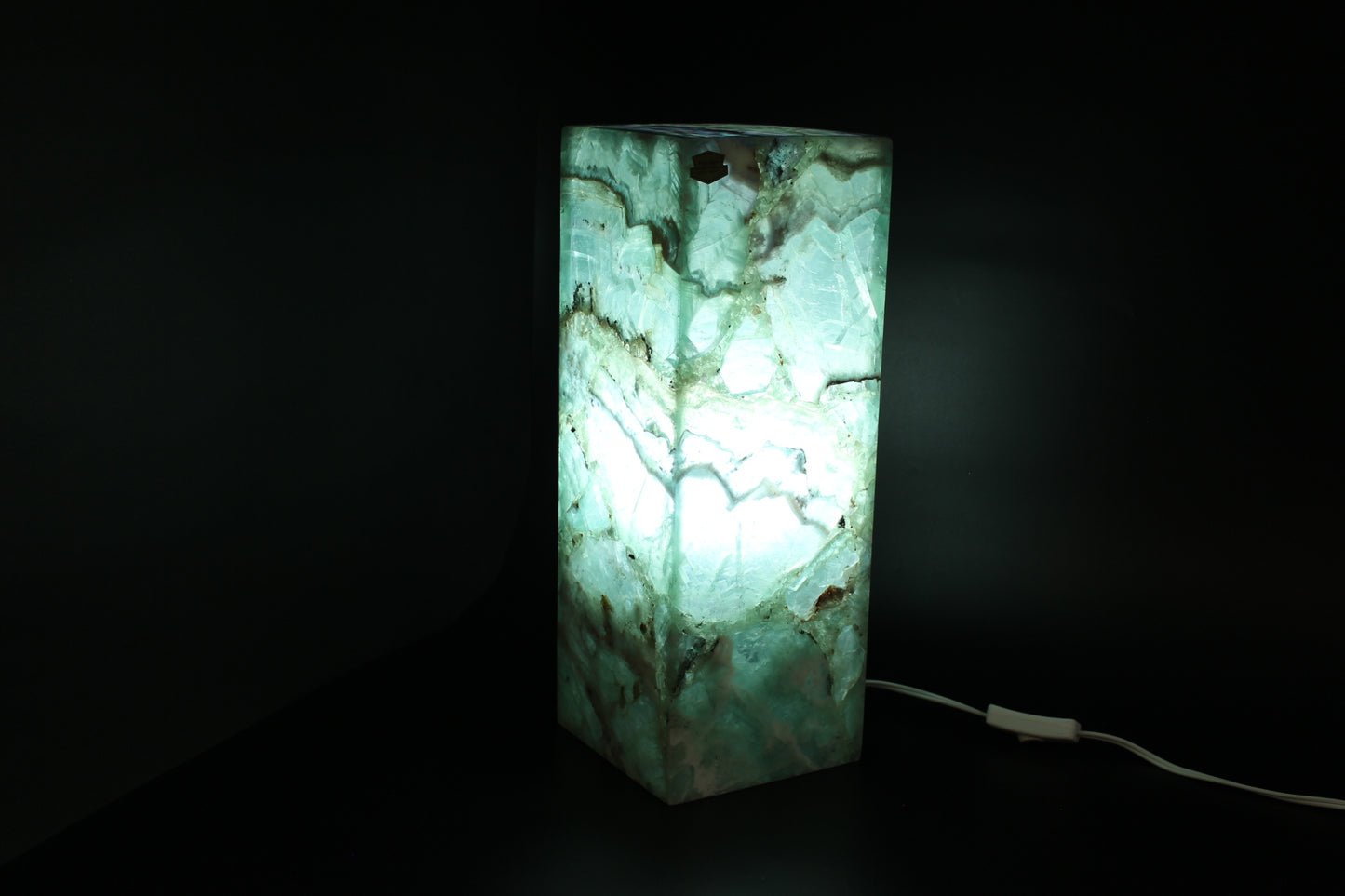 Jade Nebula Fluorite Lamp