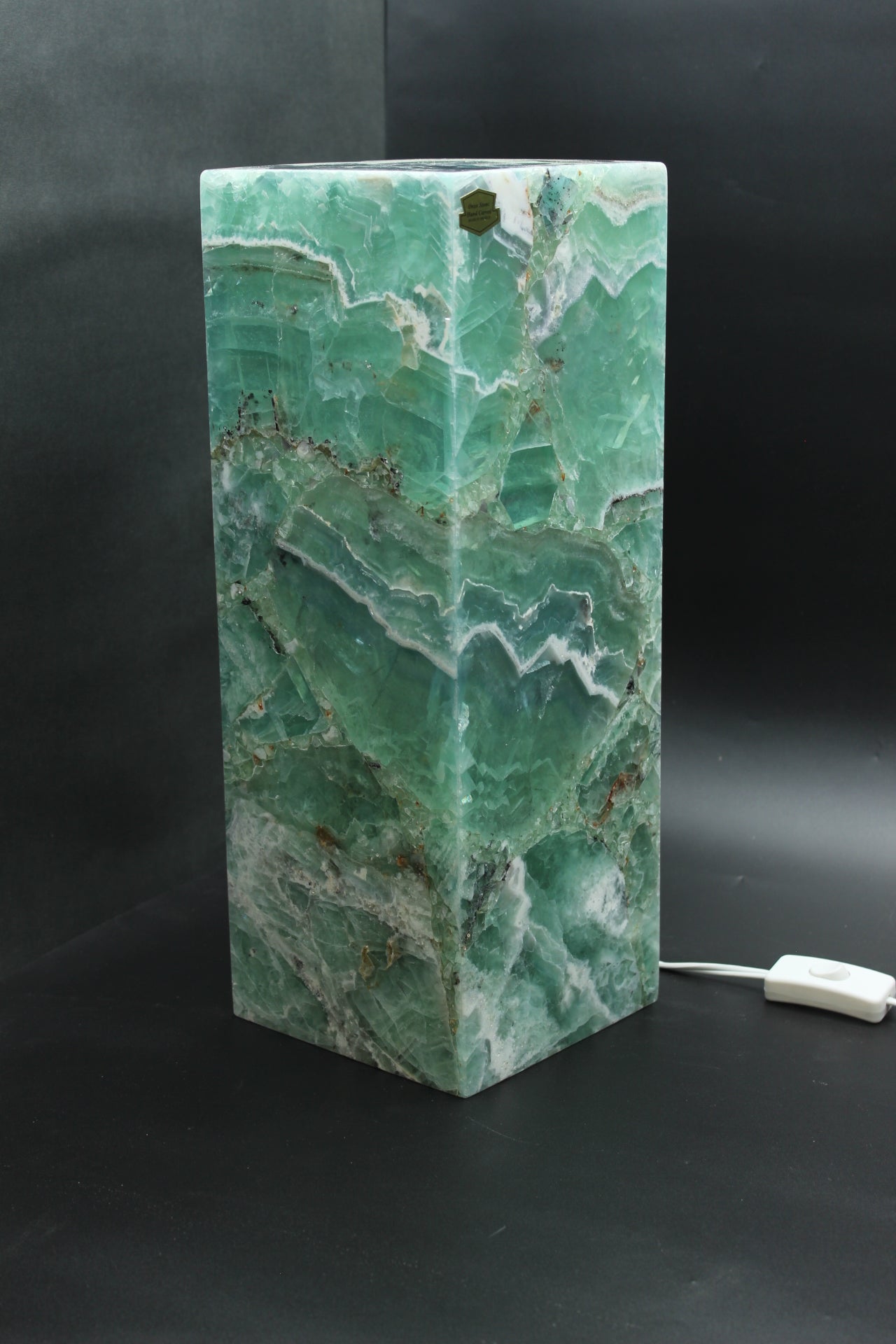 Jade Nebula Fluorite Lamp