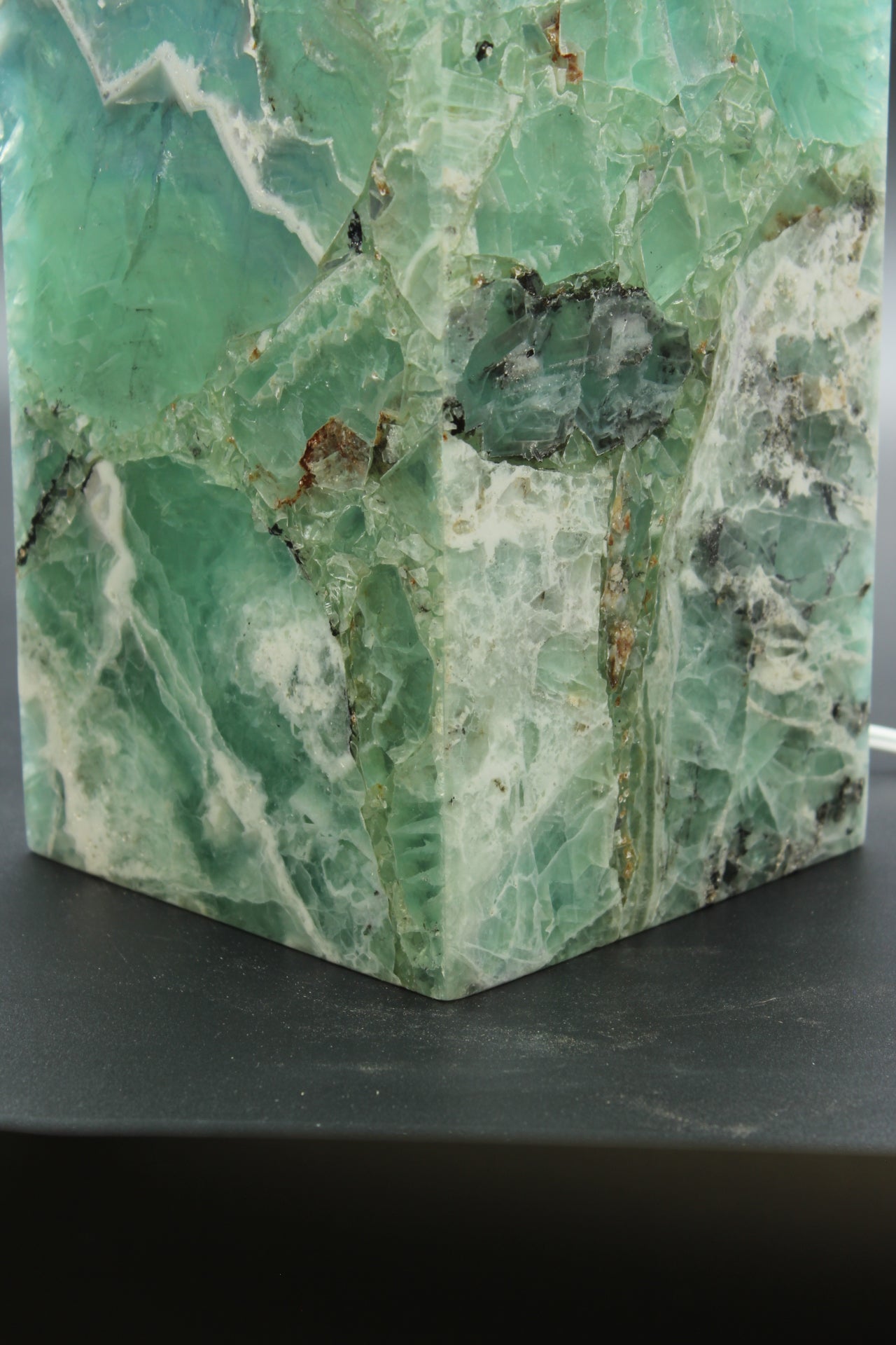 Jade Nebula Fluorite Lamp